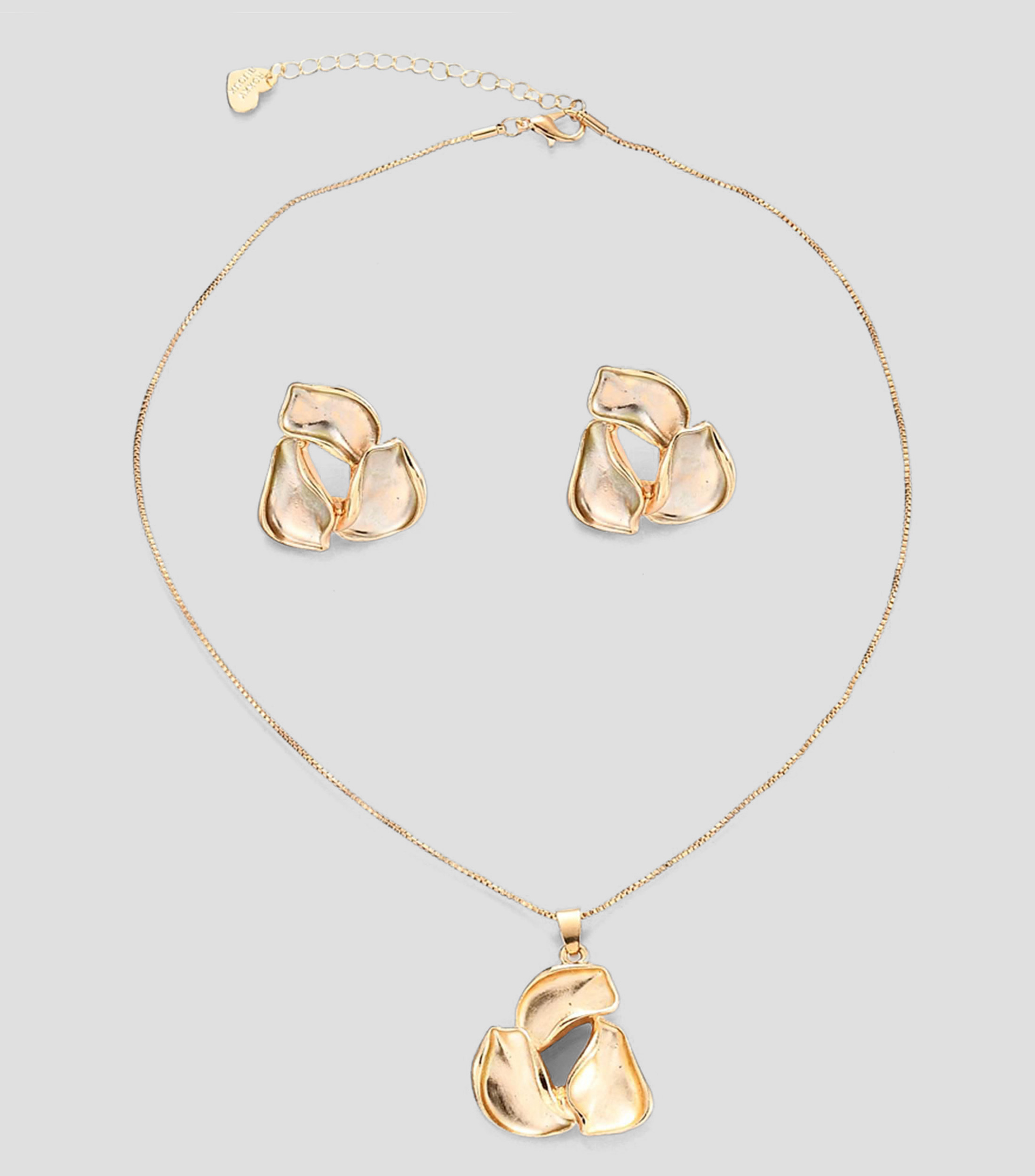 Set de collar y aretes en forma de flor Mujer