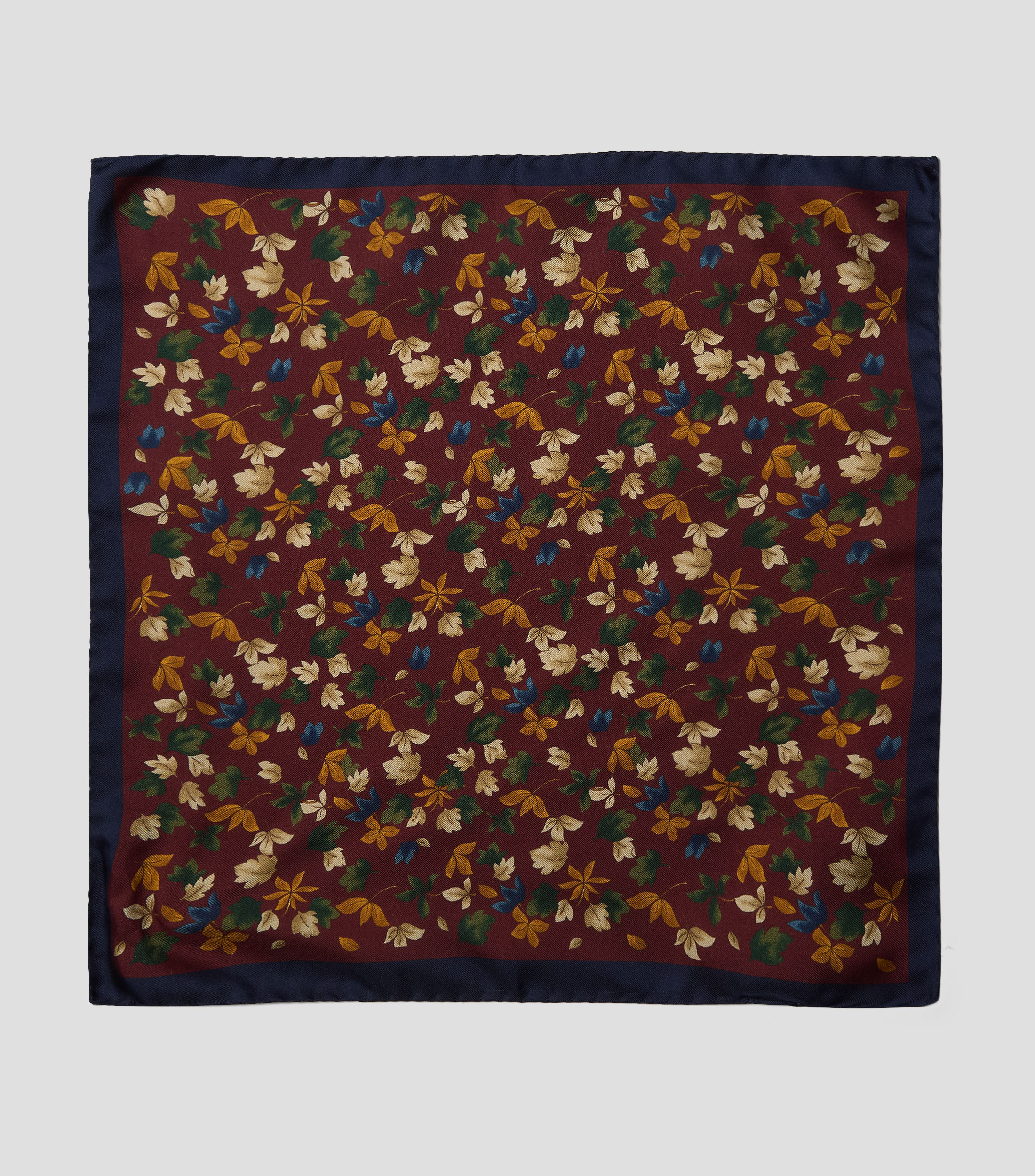 Pañuelo en seda multicolor con diseño estampado Hombre