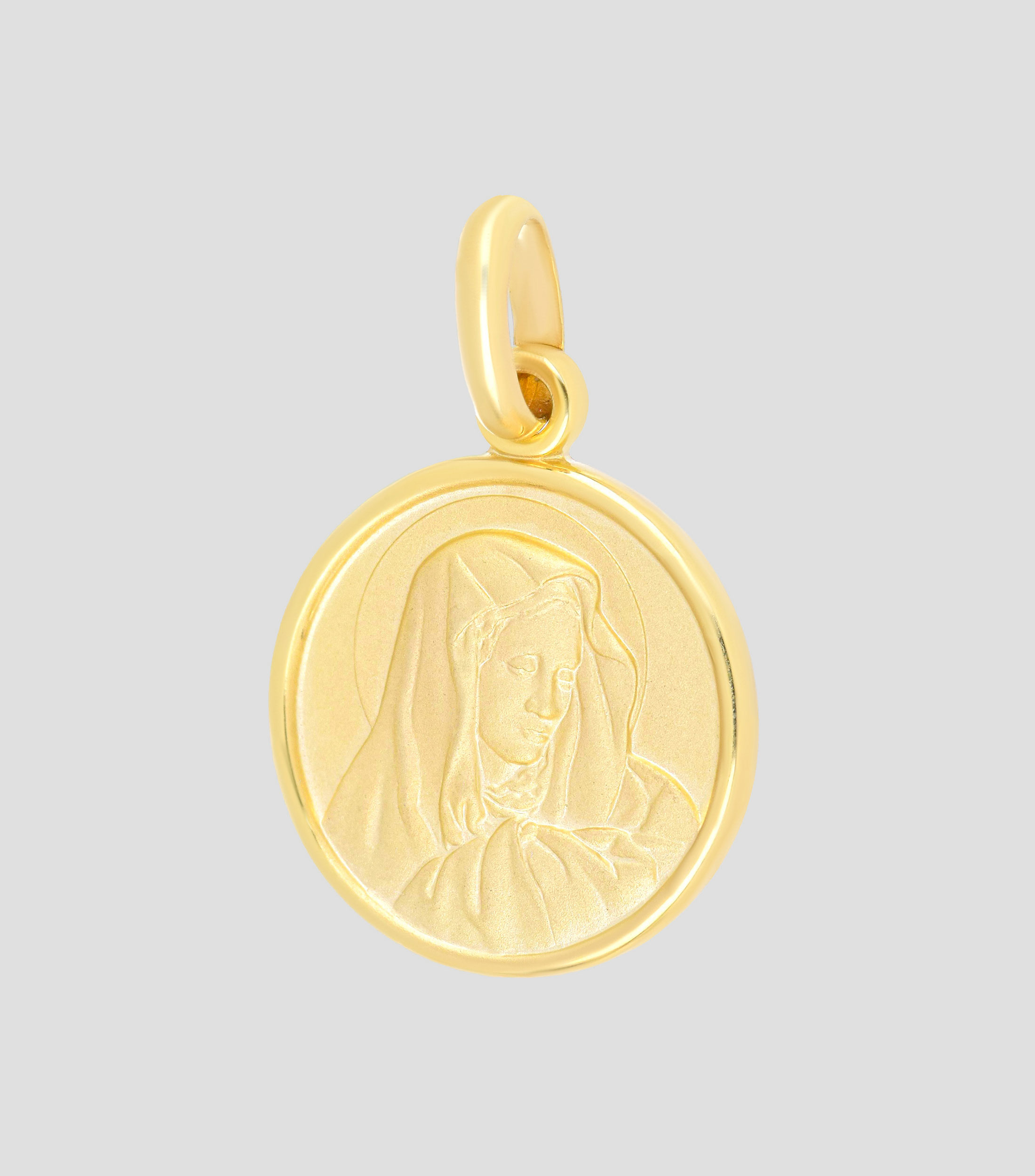 Medalla en Oro amarillo 14 Kts Virgen Dolorosa Unisex