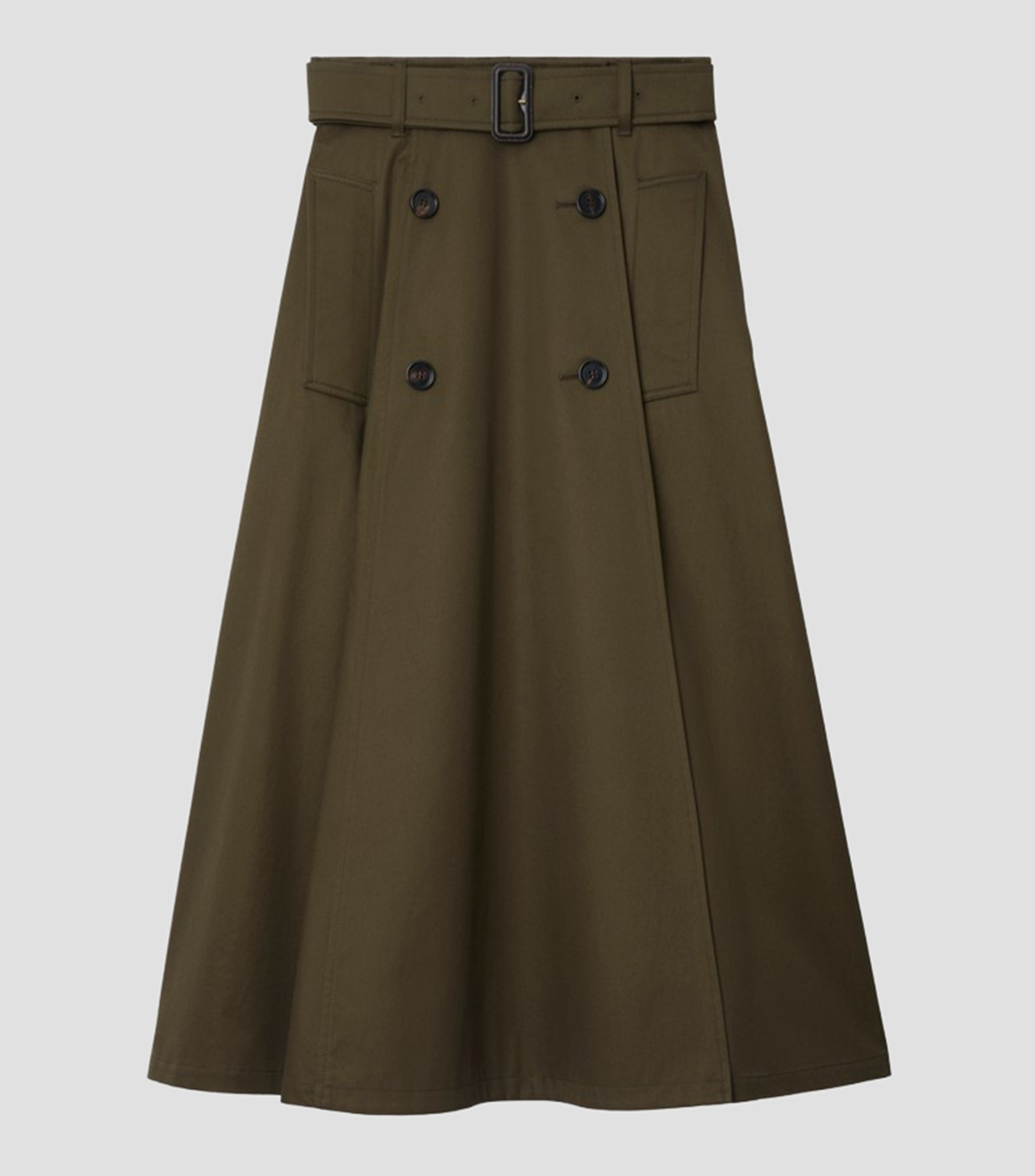 Falda midi estilo Trench Coat de corte A lisa Mujer
