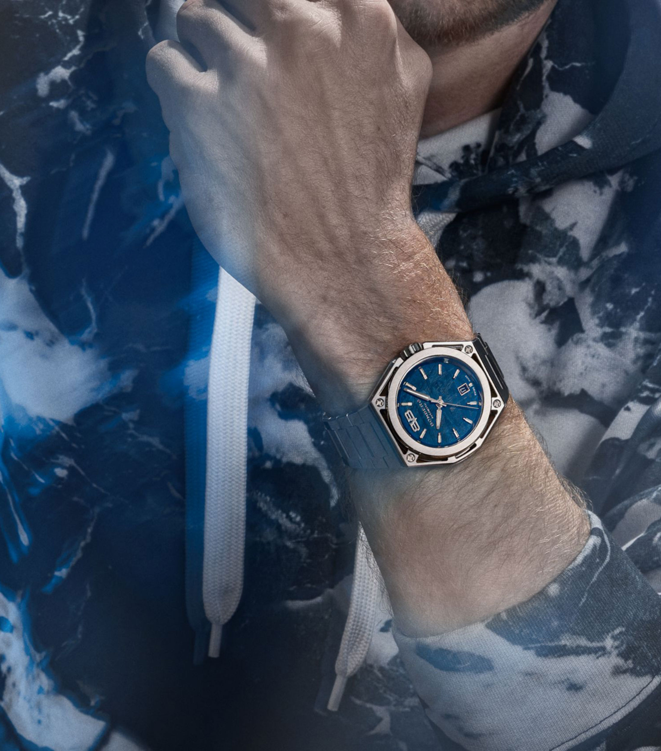 Reloj para hombre Edge Cosmos Casual Plateado