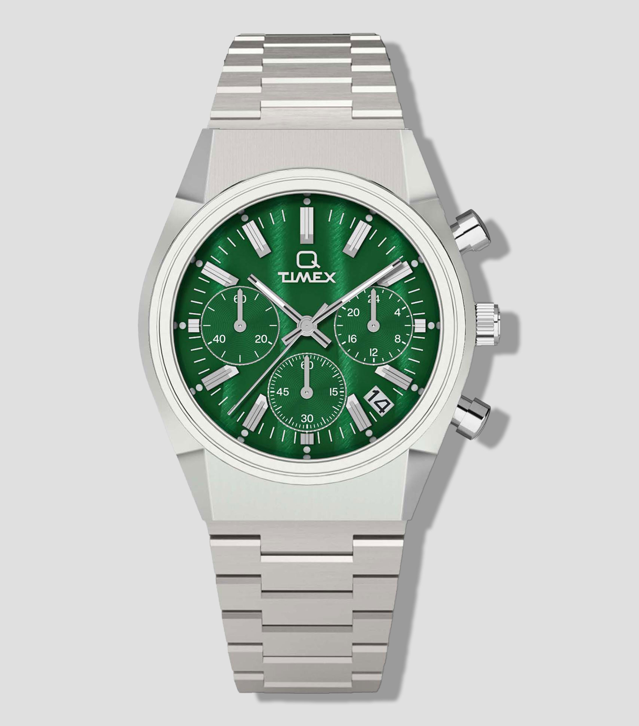 Reloj para hombre Q Timex Casual, Plateado