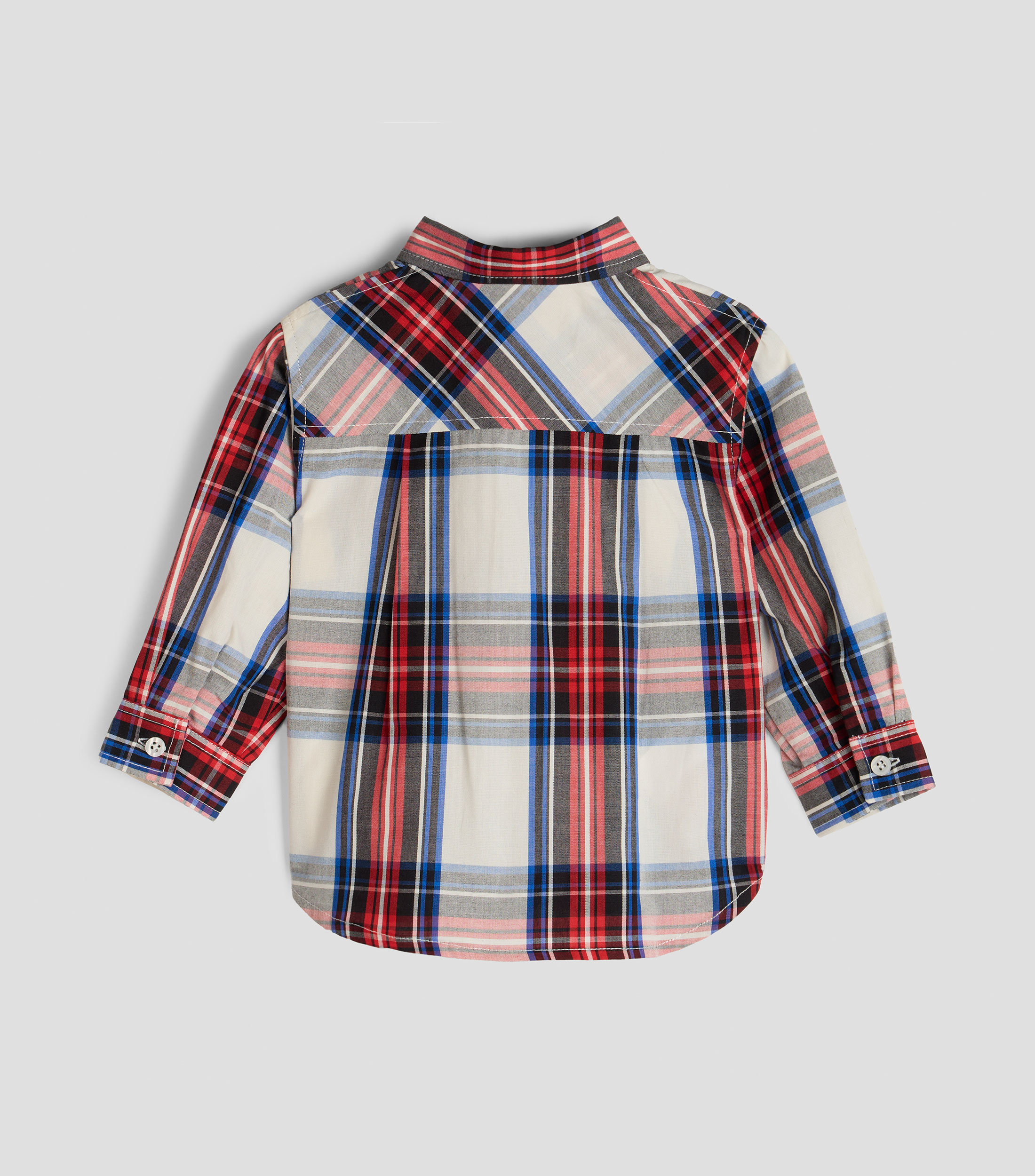 Camisa a cuadros manga larga Bebé