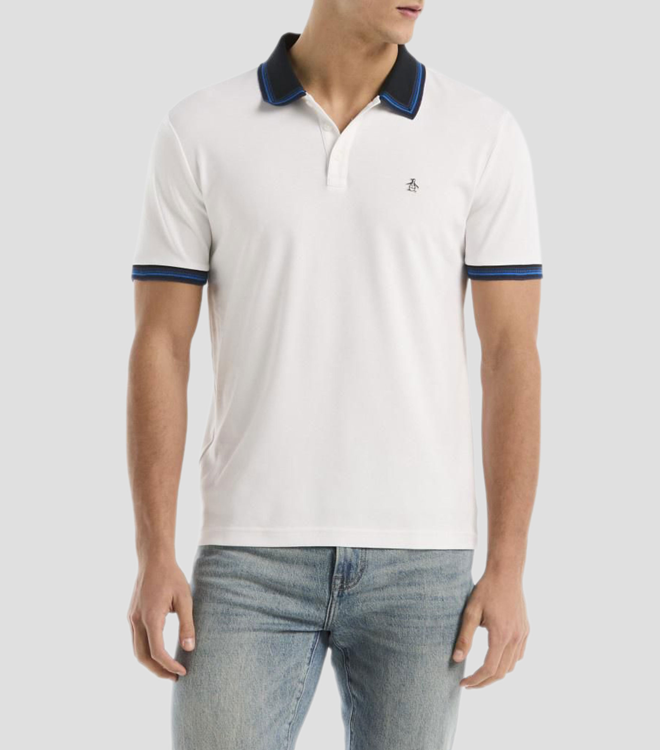 Playera tipo polo manga corta lisa Hombre