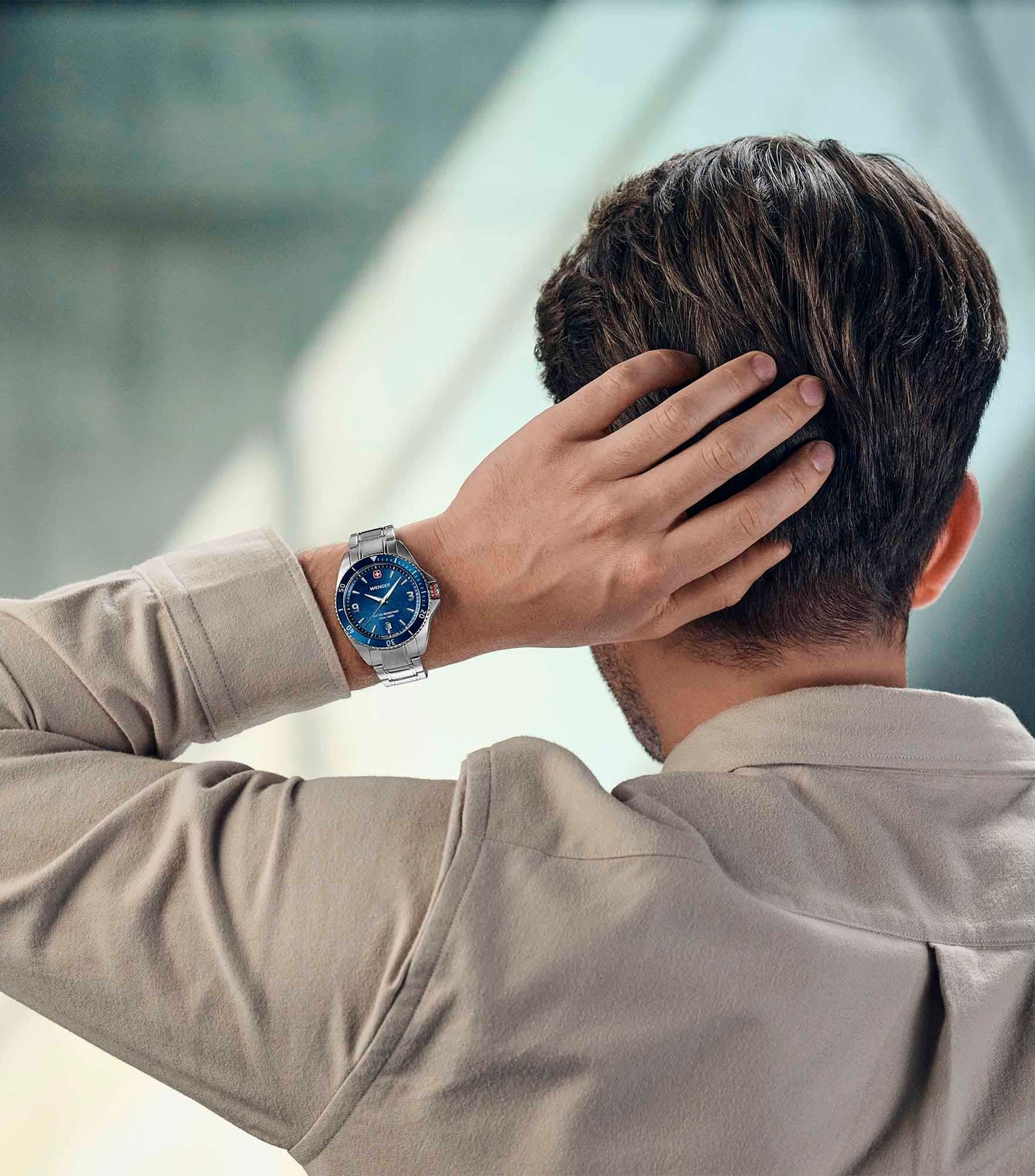 Reloj para Hombre Executive Casual Plateado, Azul