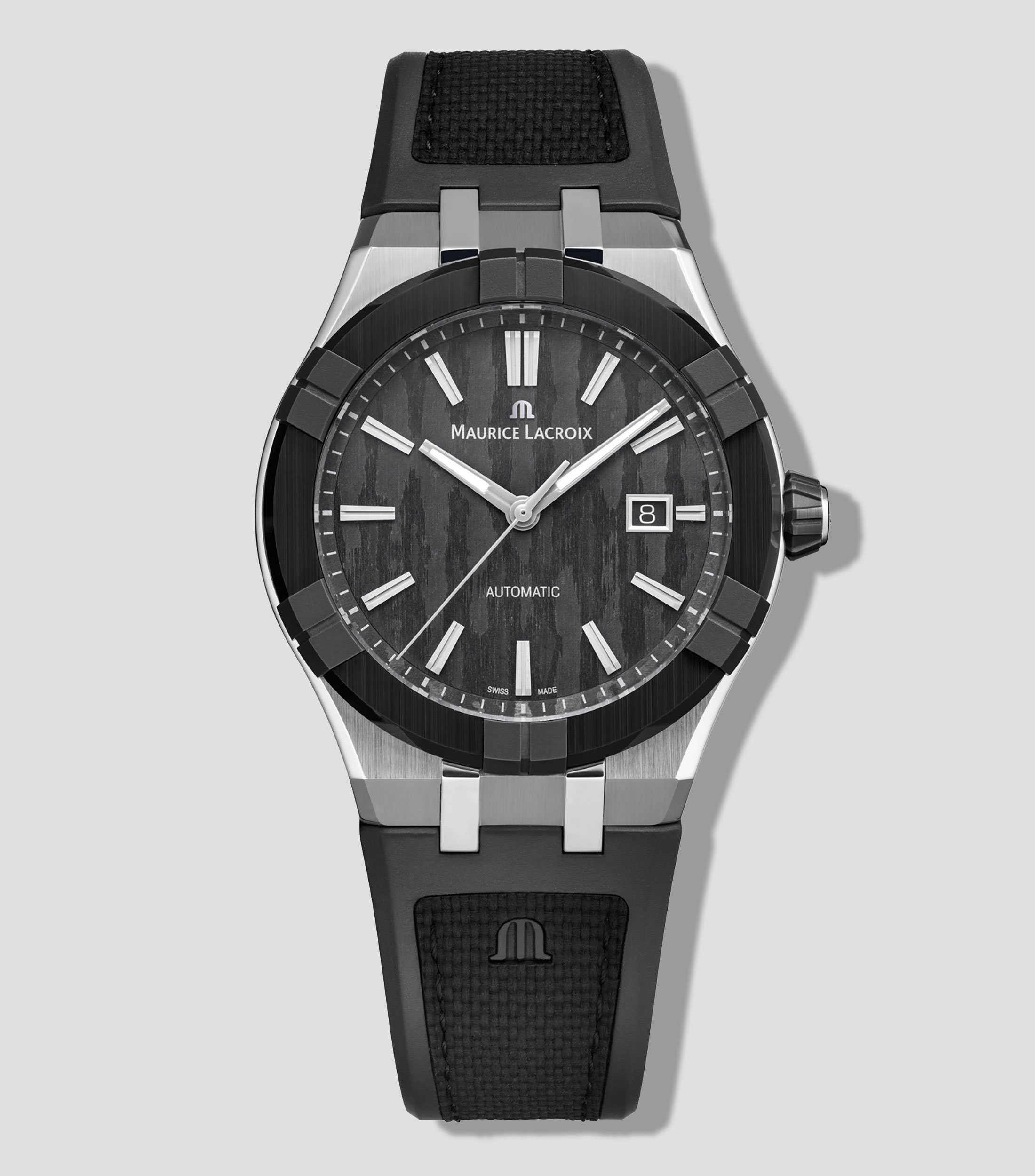 Reloj para Hombre Aikon Casual, Plateado, Negro