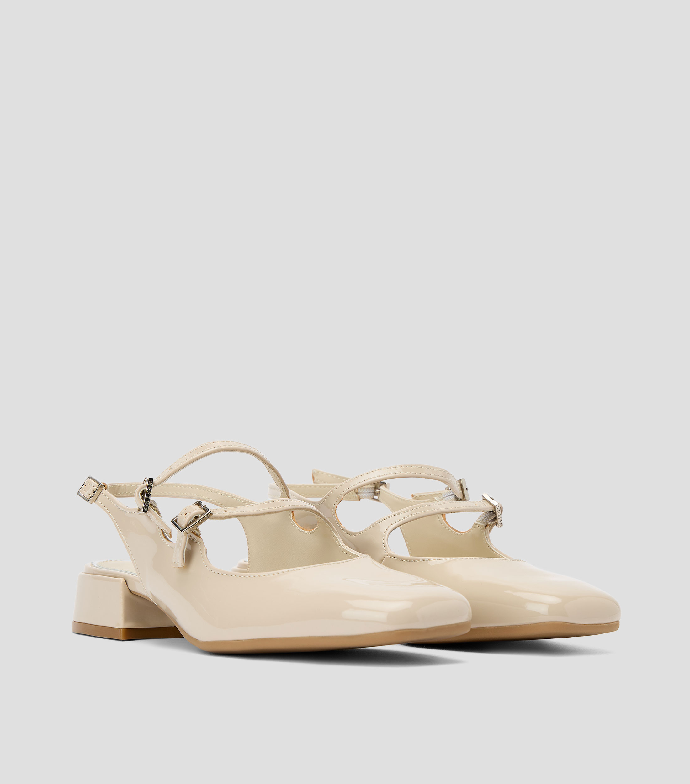 Flats tacón bajo ancho Mujer