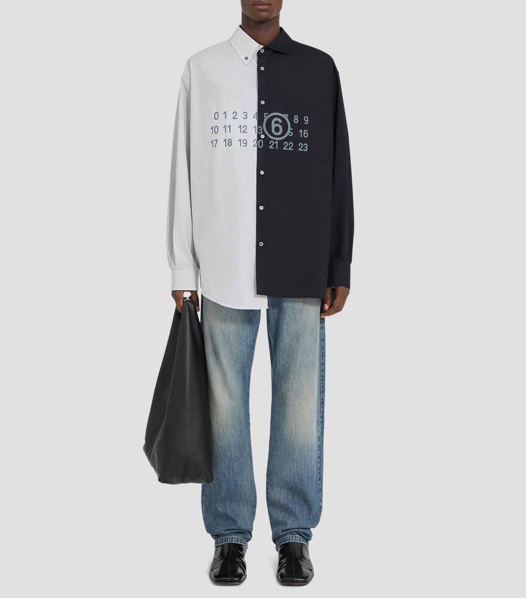 Camisa estampada con manga larga Hombre