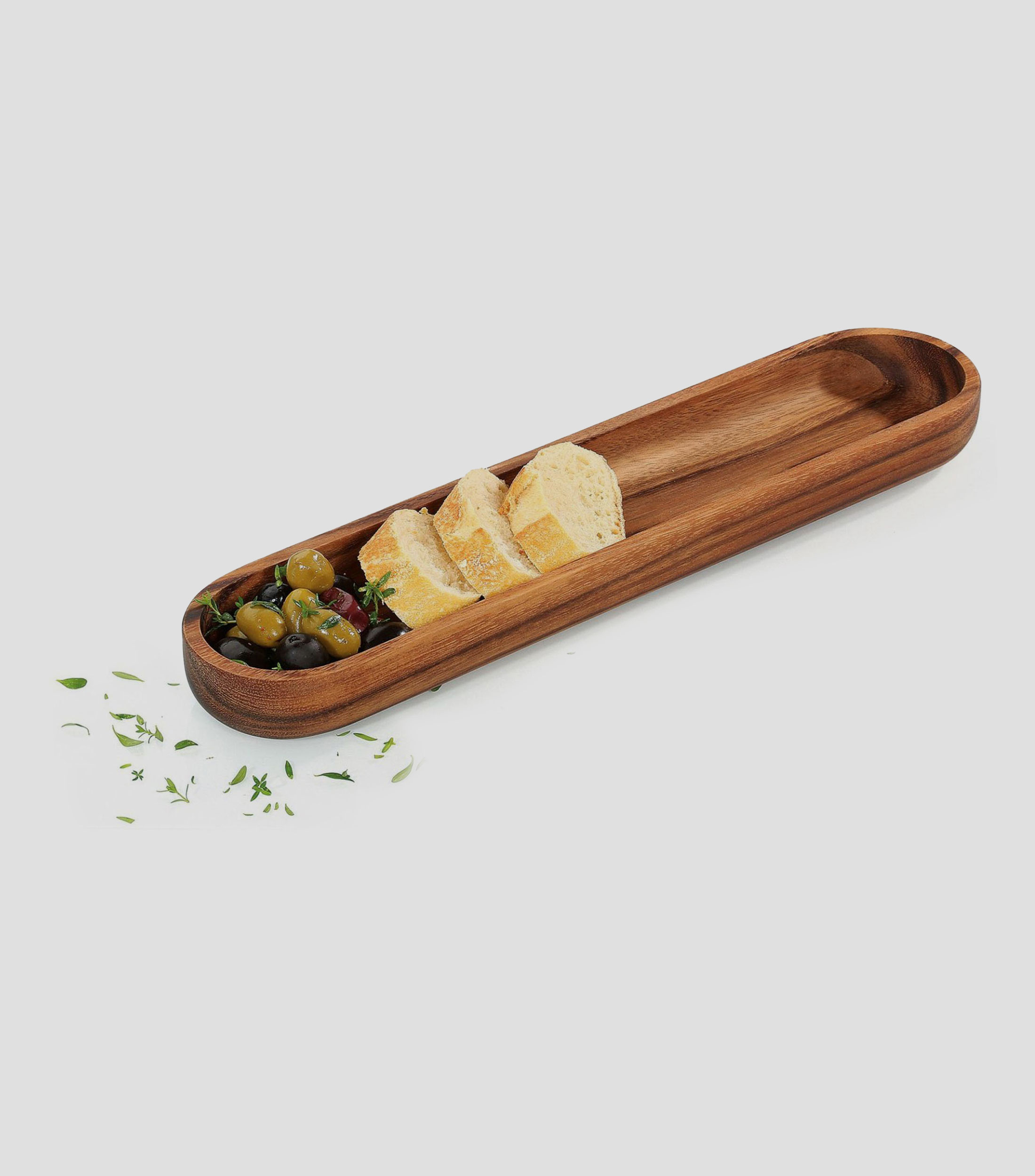 Bandeja para servir pan en madera
