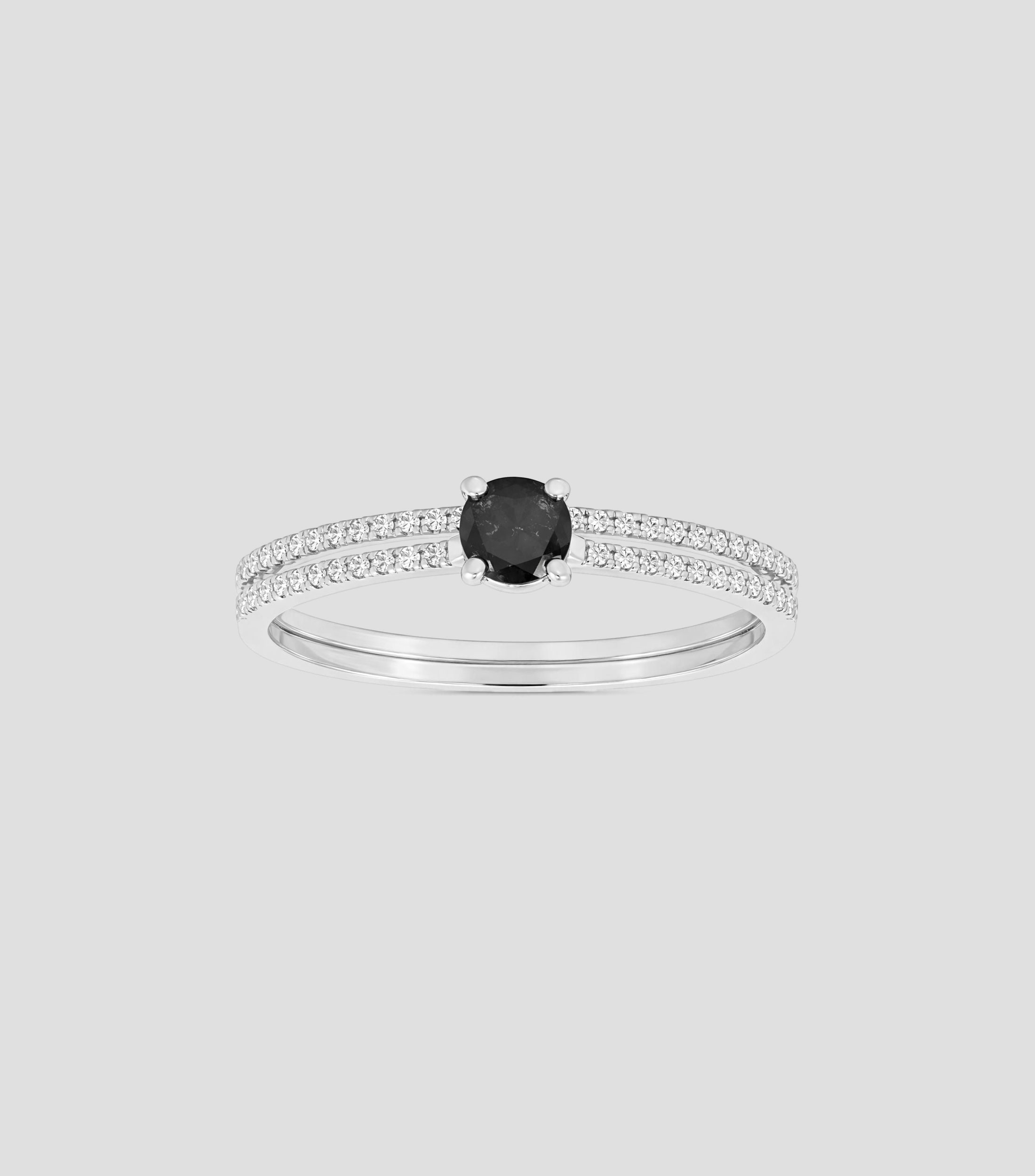 Anillo Alianza con diamantes Mujer