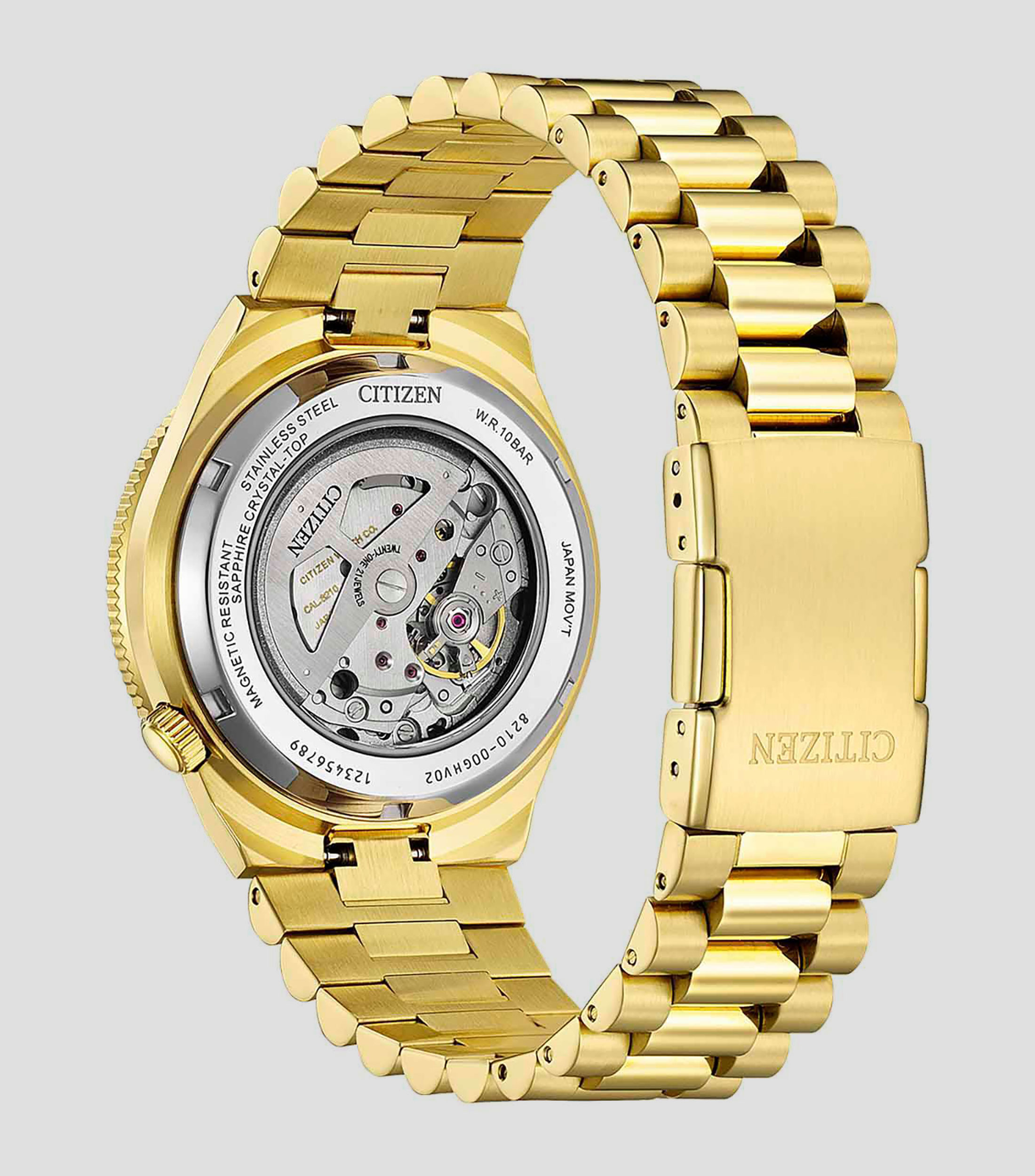 Reloj Unisex Tsuyosa Shore Automático Casual Dorado