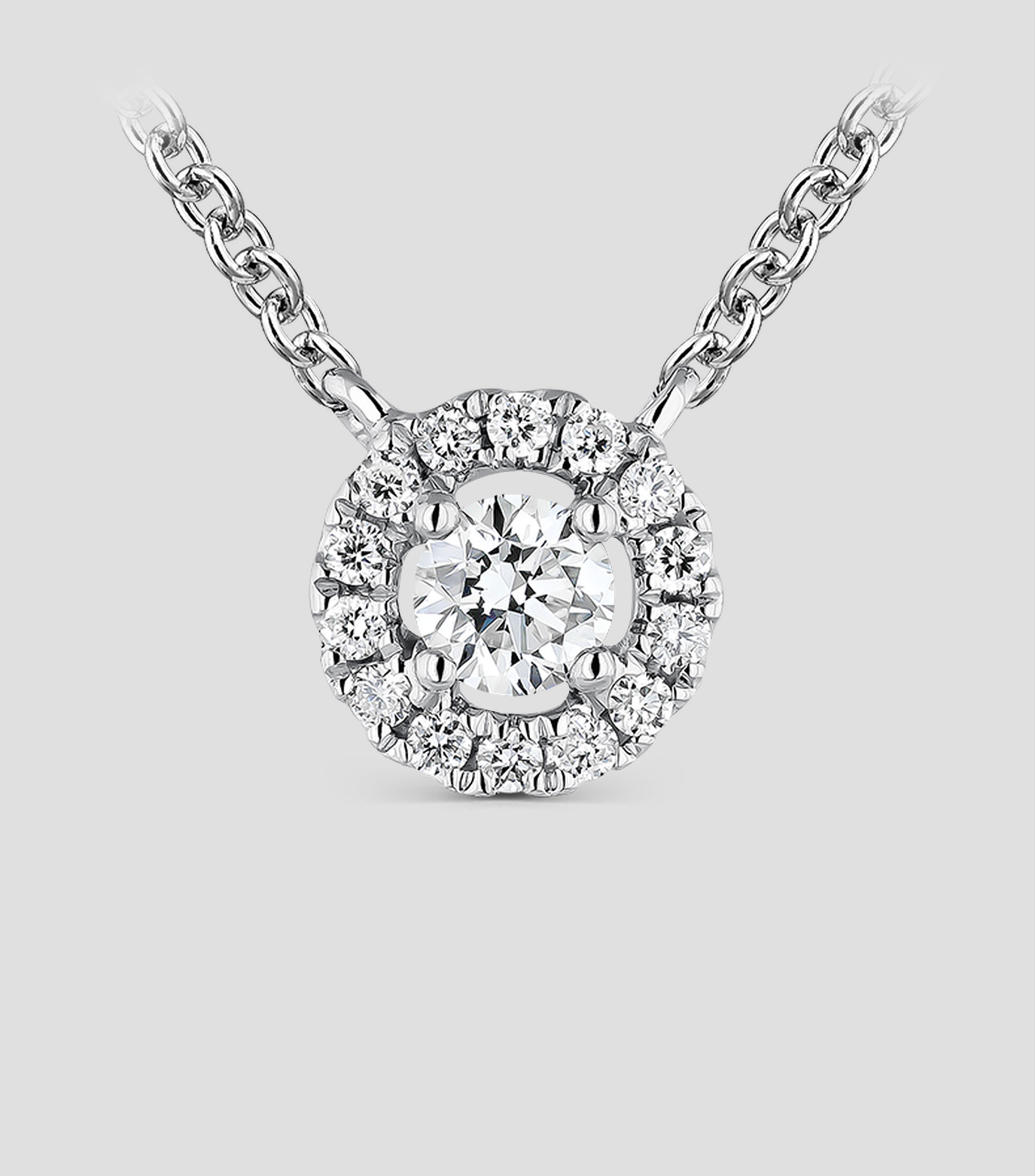 Collar en oro blanco de 18 Kts con diamantes Mujer