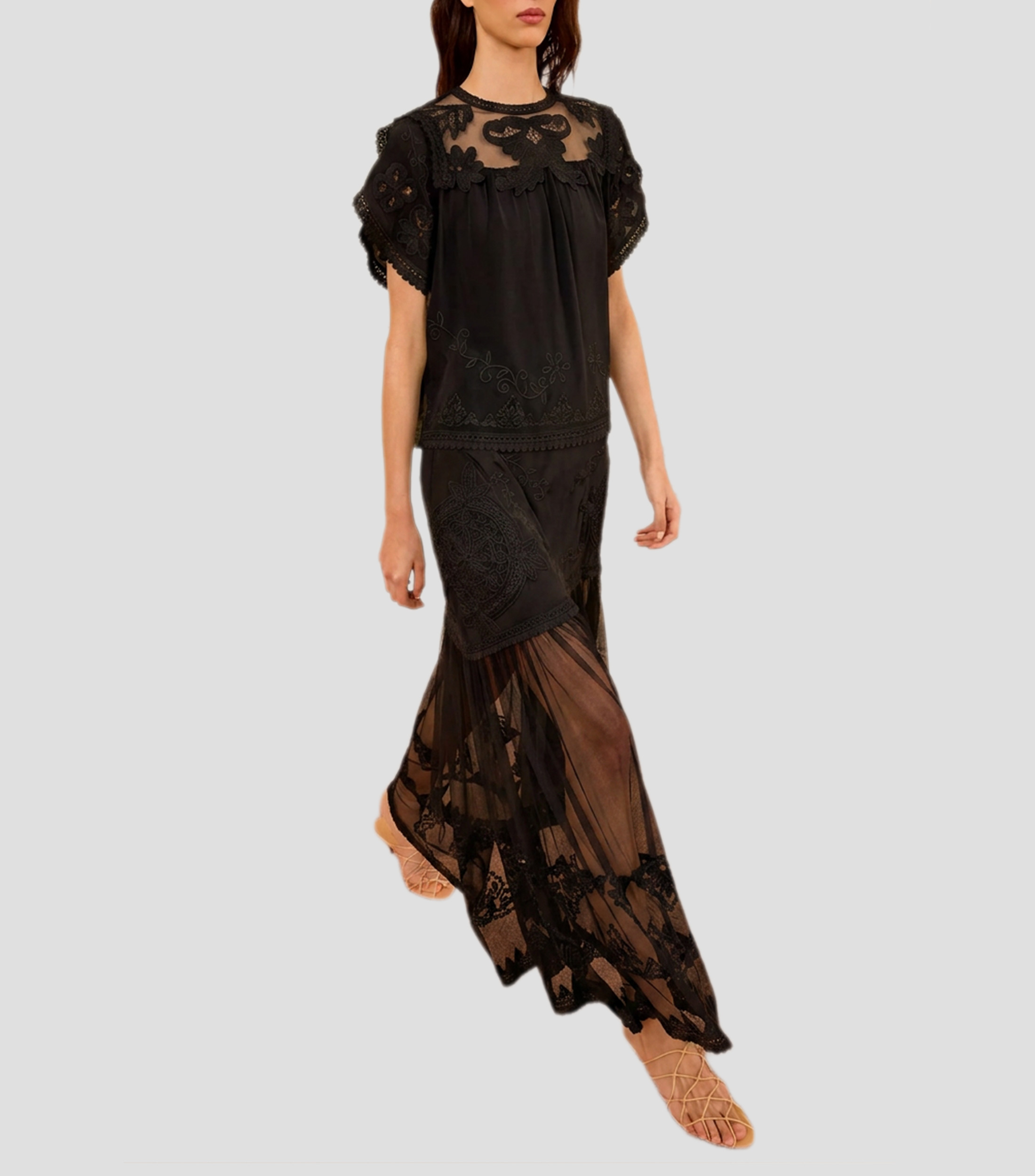 Blusa lisa manga corta Mujer
