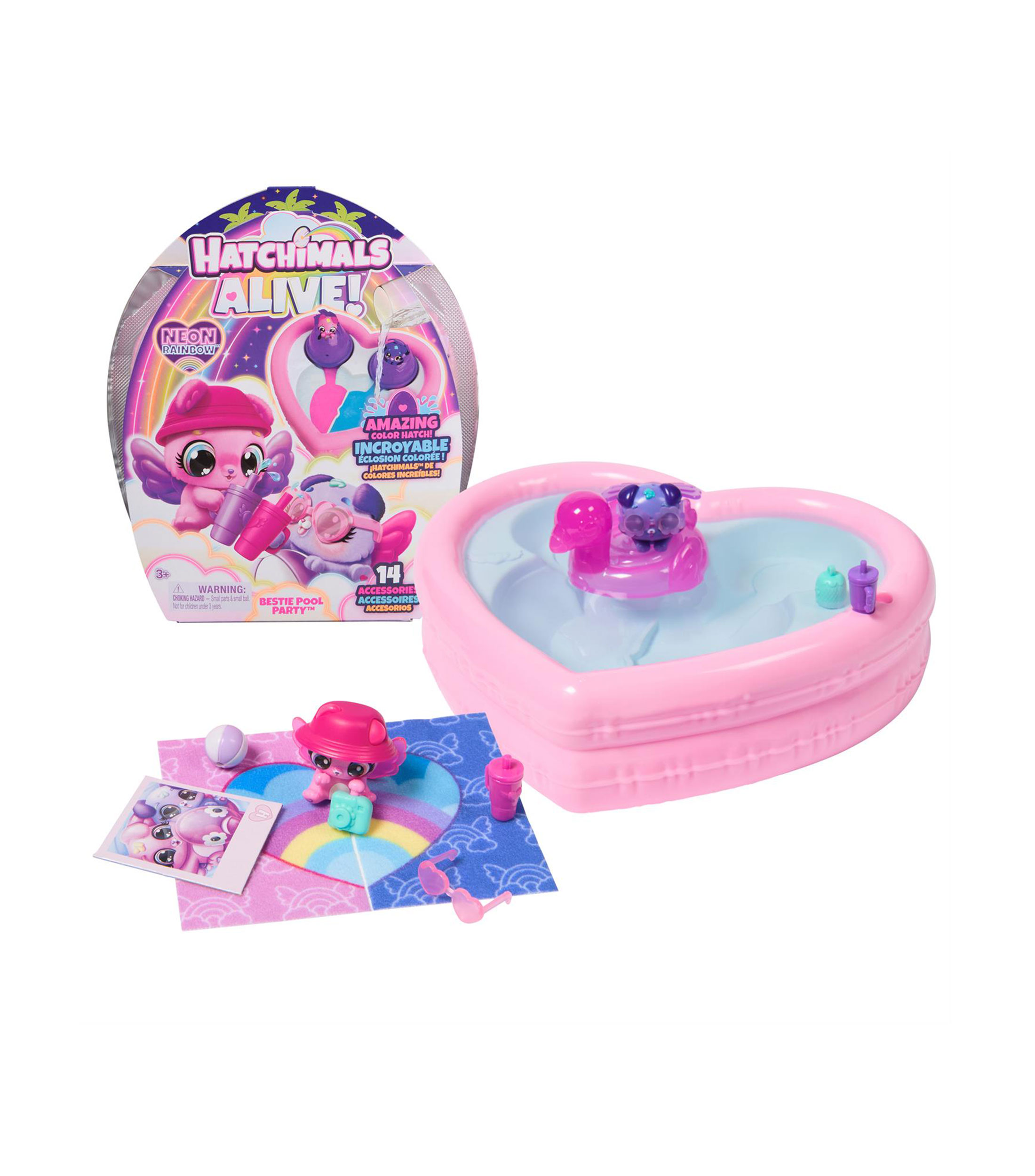 Playset, de juguetes sorpresa, Hatchimals Fiesta Neon