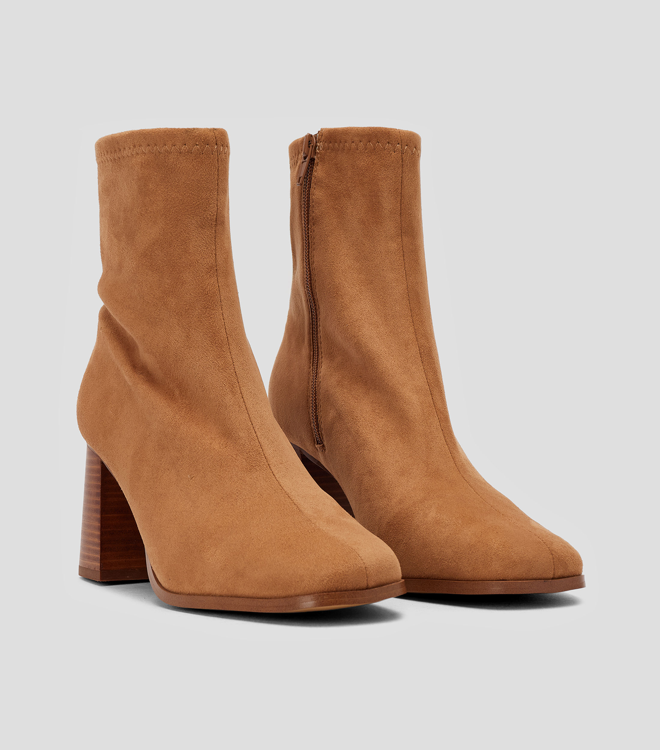 Botines con tacón ancho de 8 cm Mujer