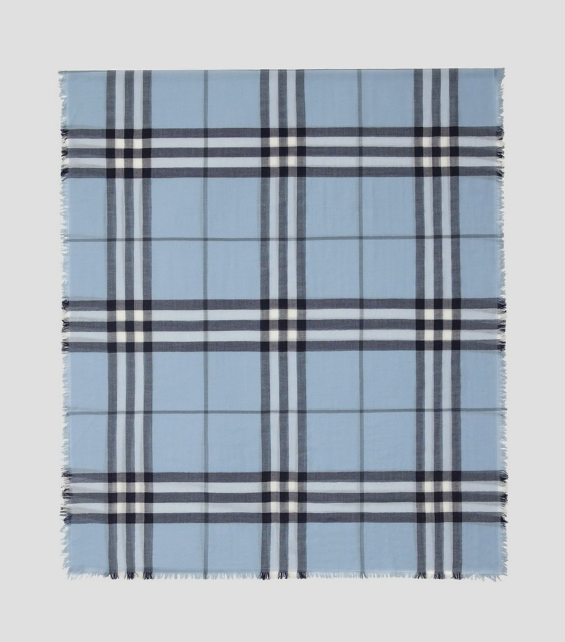 Pañuelo ancho en lana Check Mujer