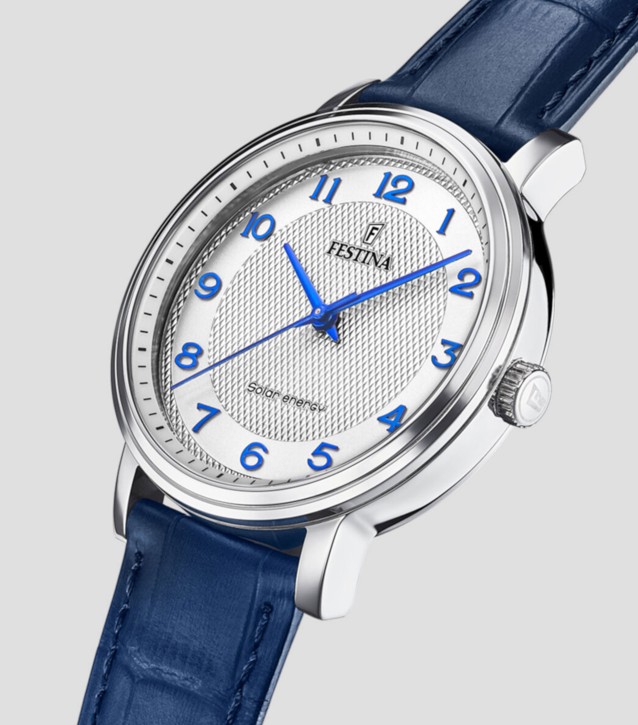 Reloj para Hombre Solar Energy De Vestir, Plateado