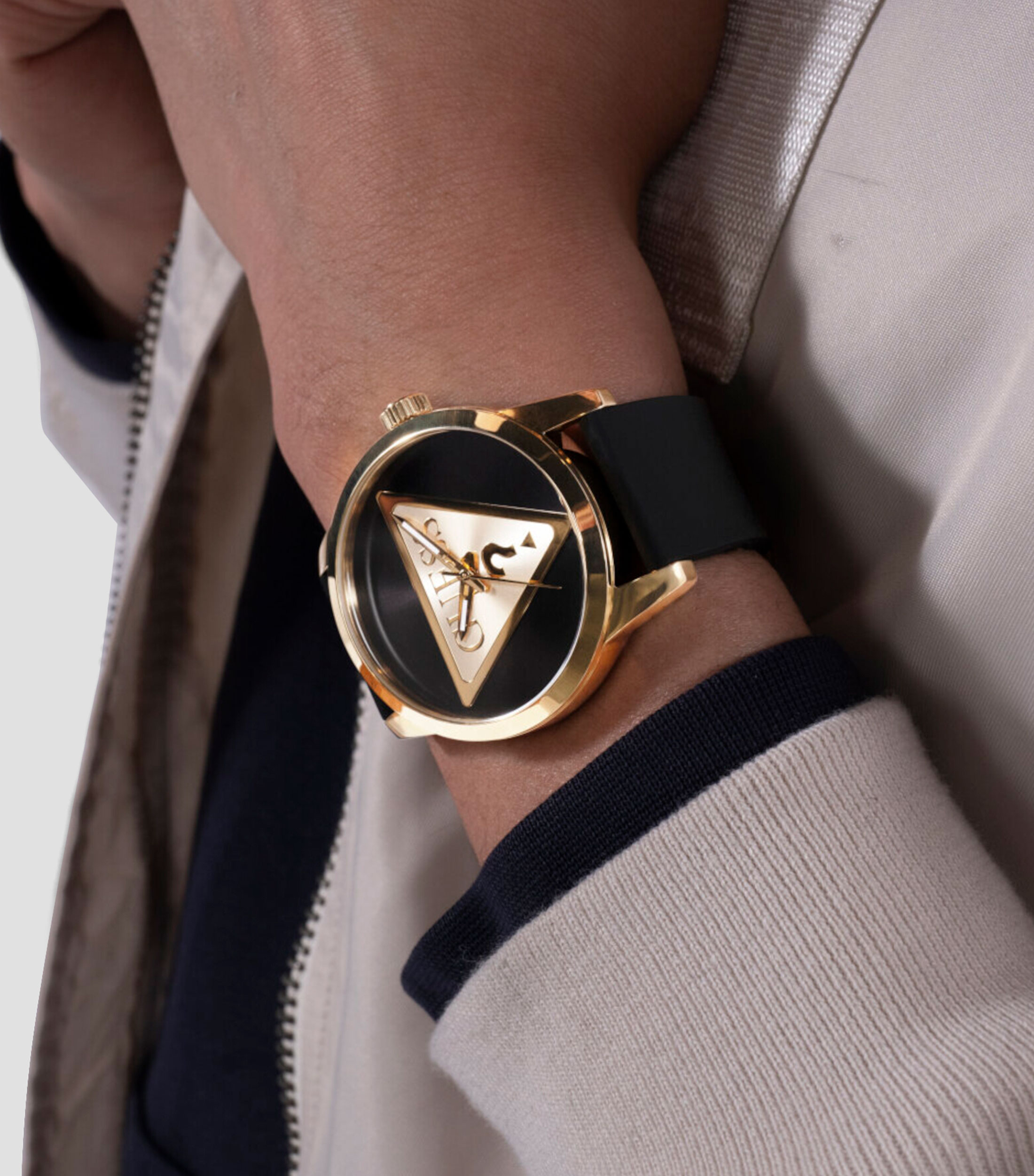Reloj para Hombre Casual Dorado, Negro