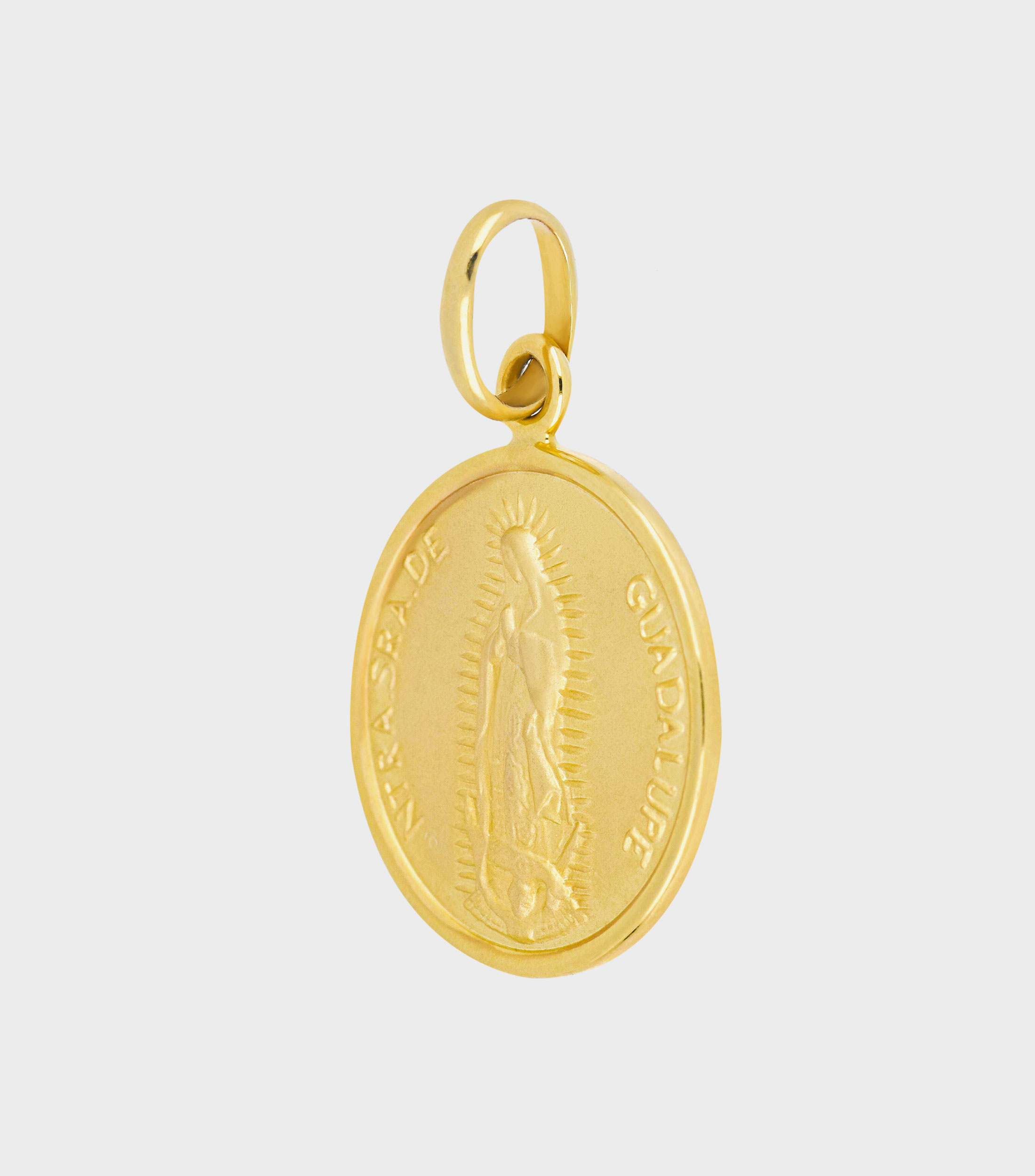 Medalla en oro amarillo 14 Kilates Virgen de Guadalupe Unisex
