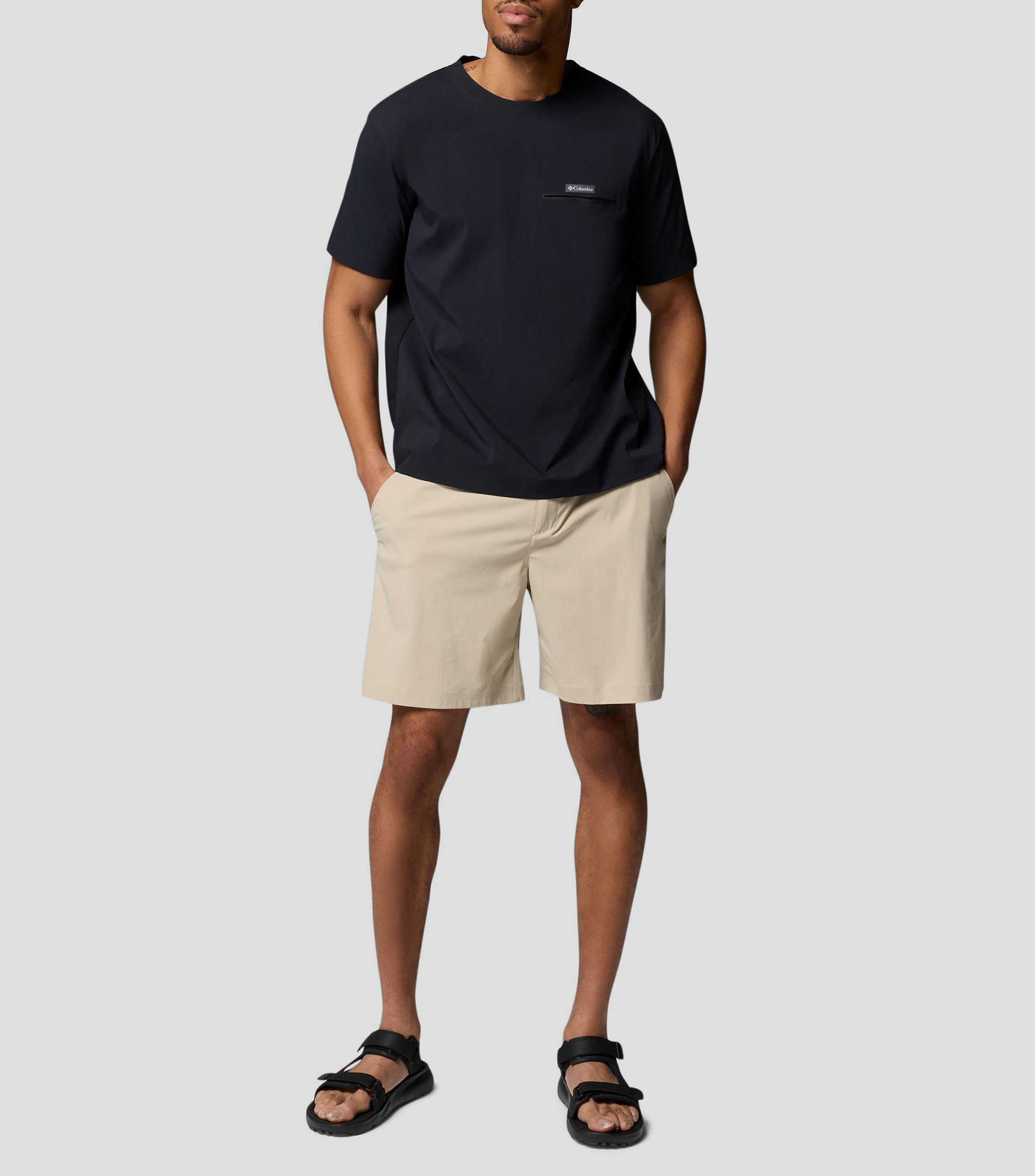 Playera cuello redondo manga corta lisa Hombre