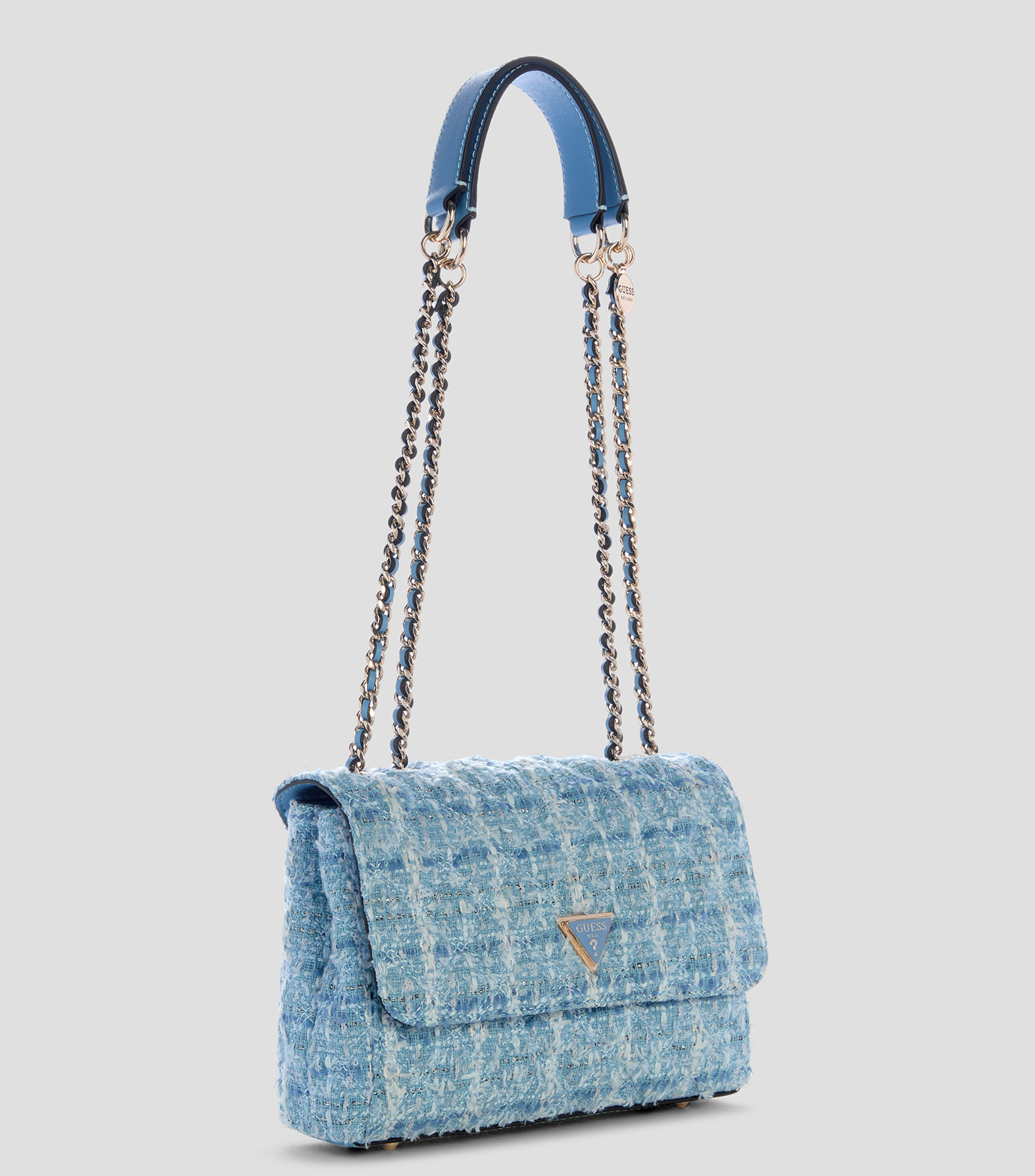 Bolsa crossbody lisa con detalle texturizado Mujer
