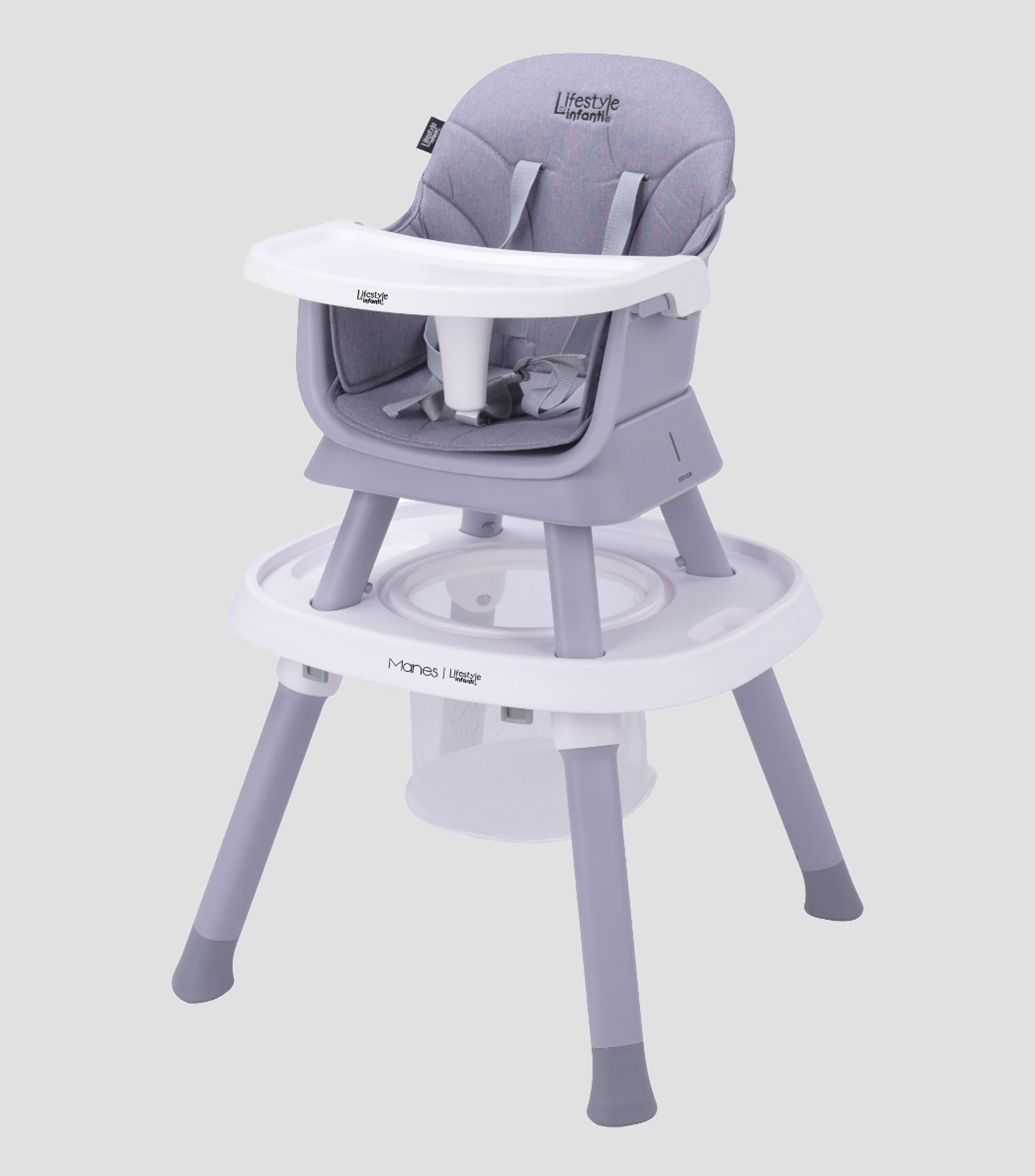 Silla alta Manes, gris