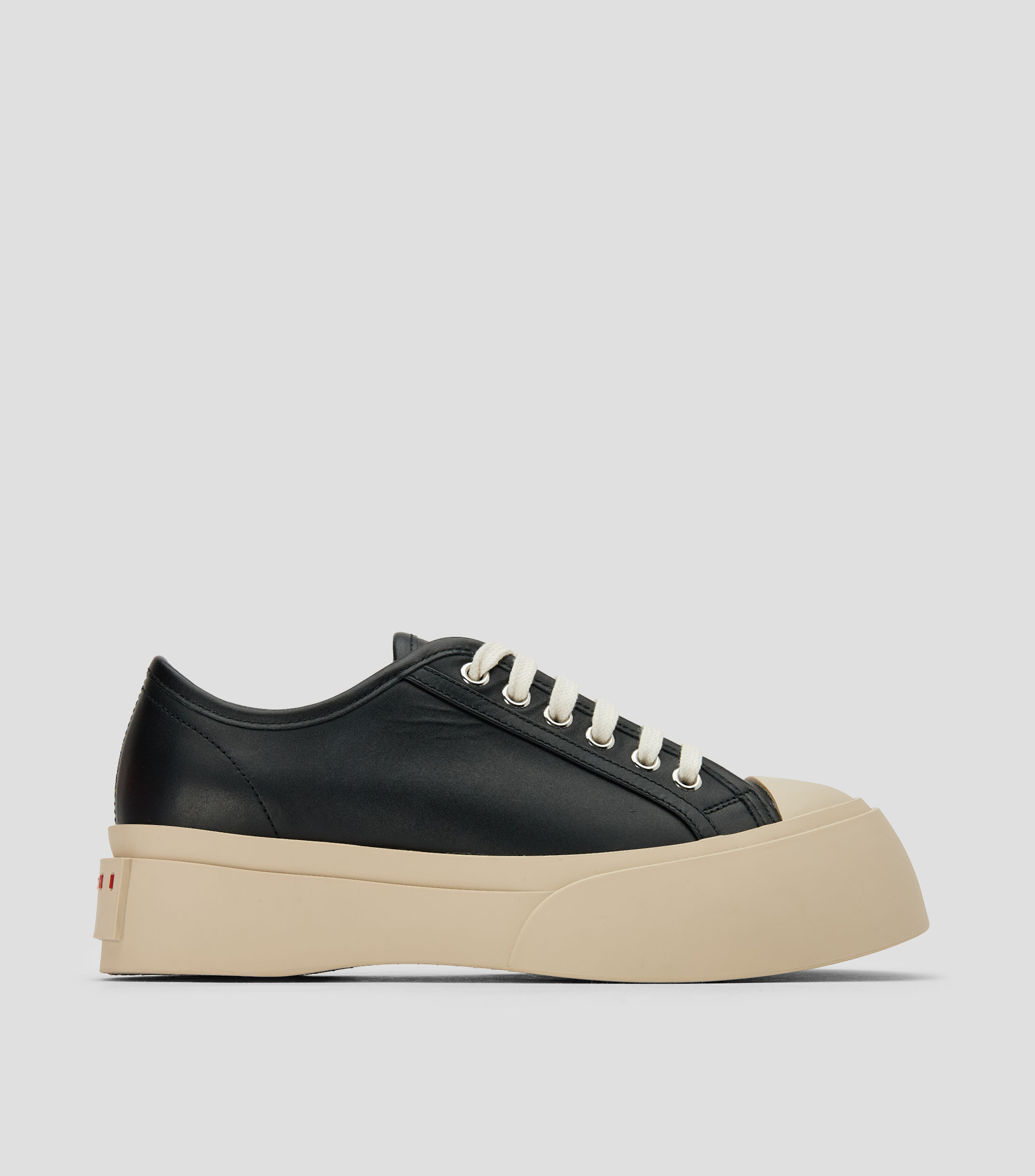 Tenis casuales con plataforma en piel Mujer