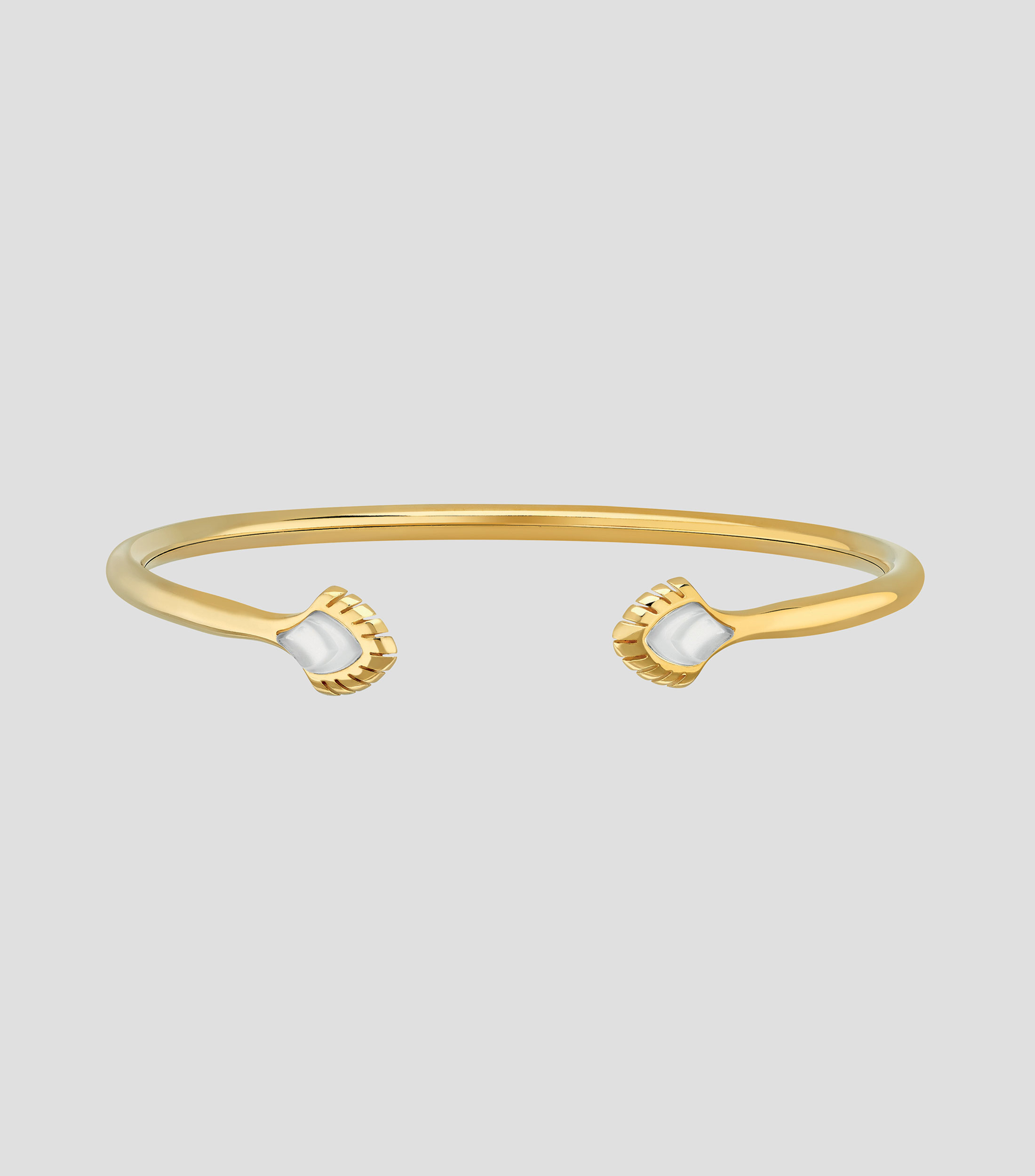 Pulsera flexible con chapa de oro de 18 kilates cristales Paon Large Mujer