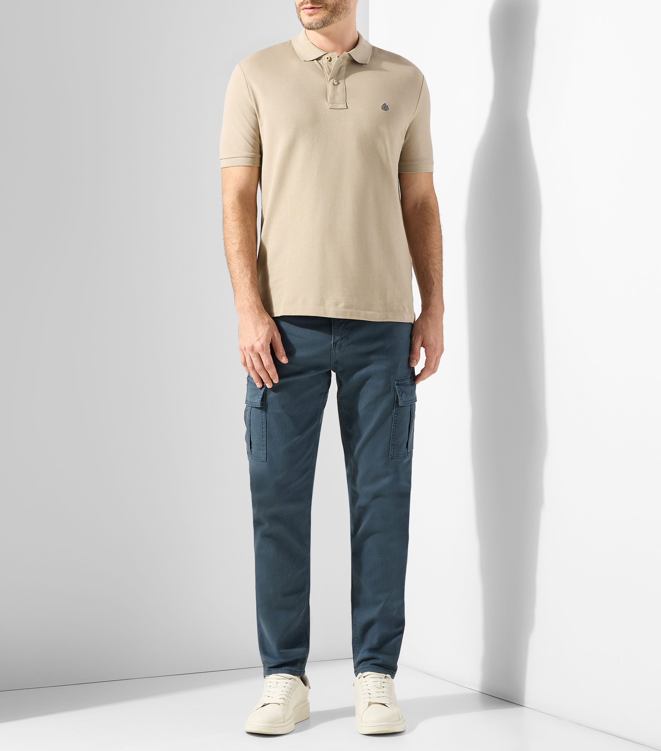 Playera polo manga corta lisa Hombre