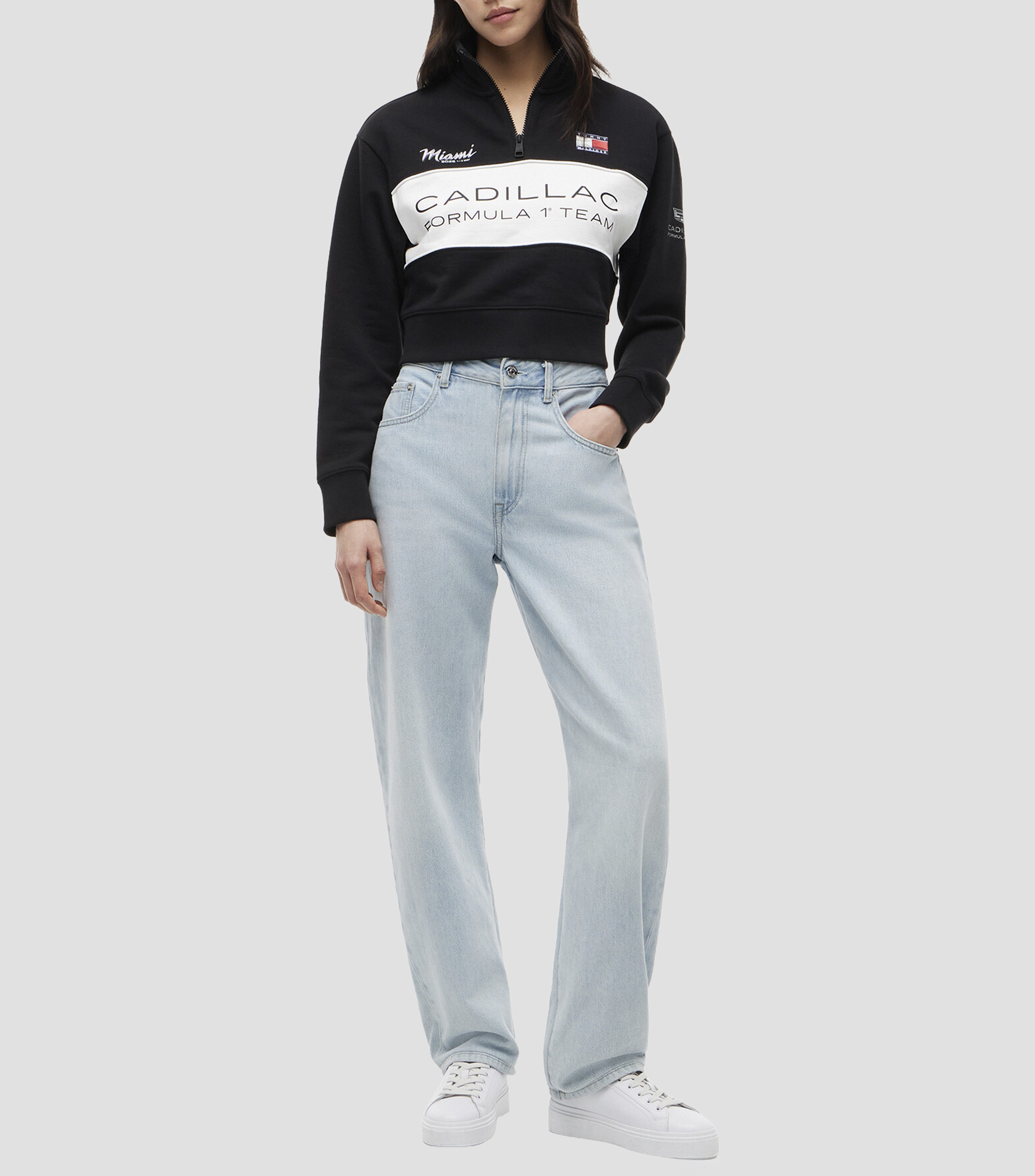 Sudadera con medio cierre Tommy Hilfiger x Cadillac Formula 1 Team Mujer