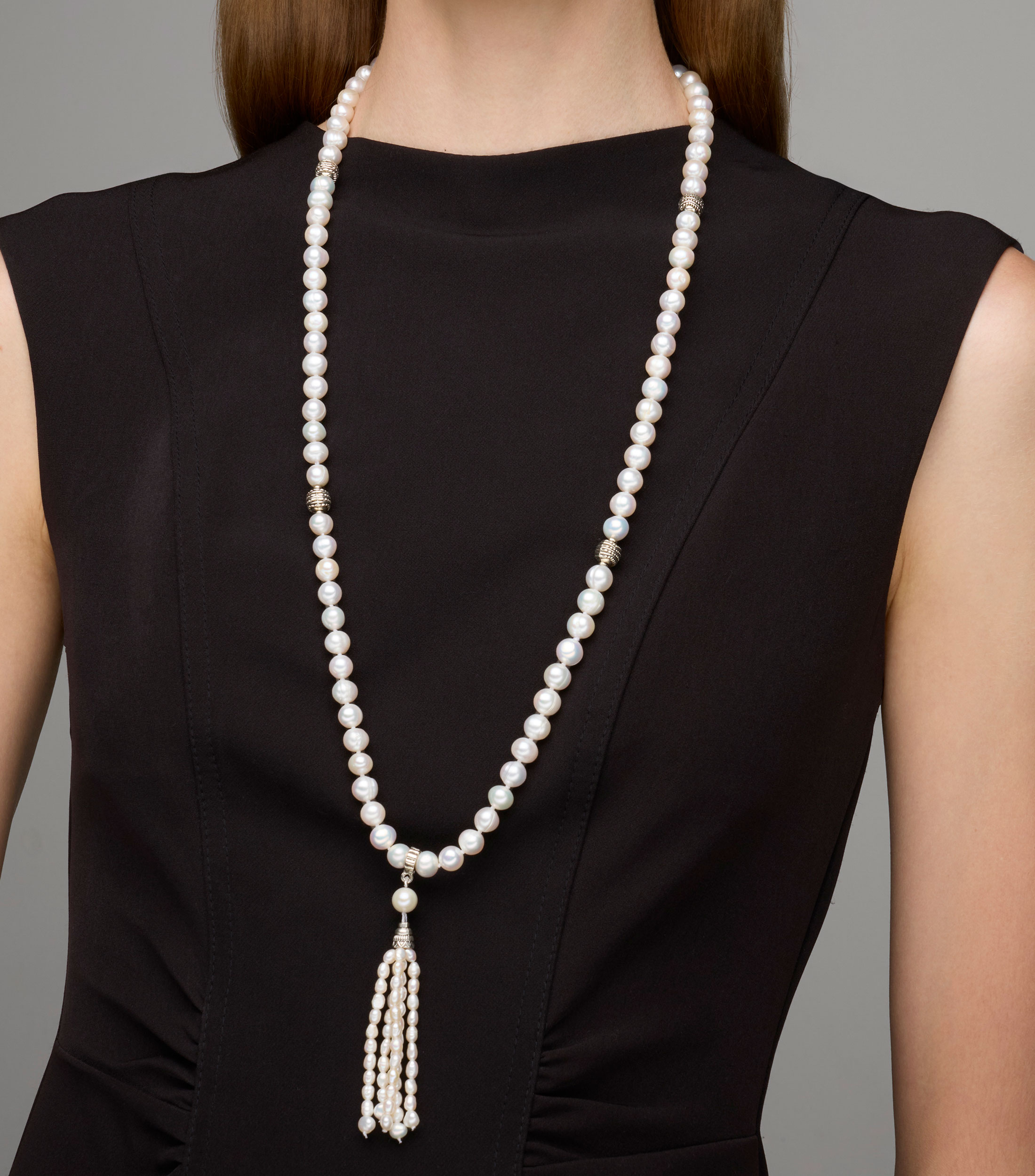 Collar con perla blanca Mujer