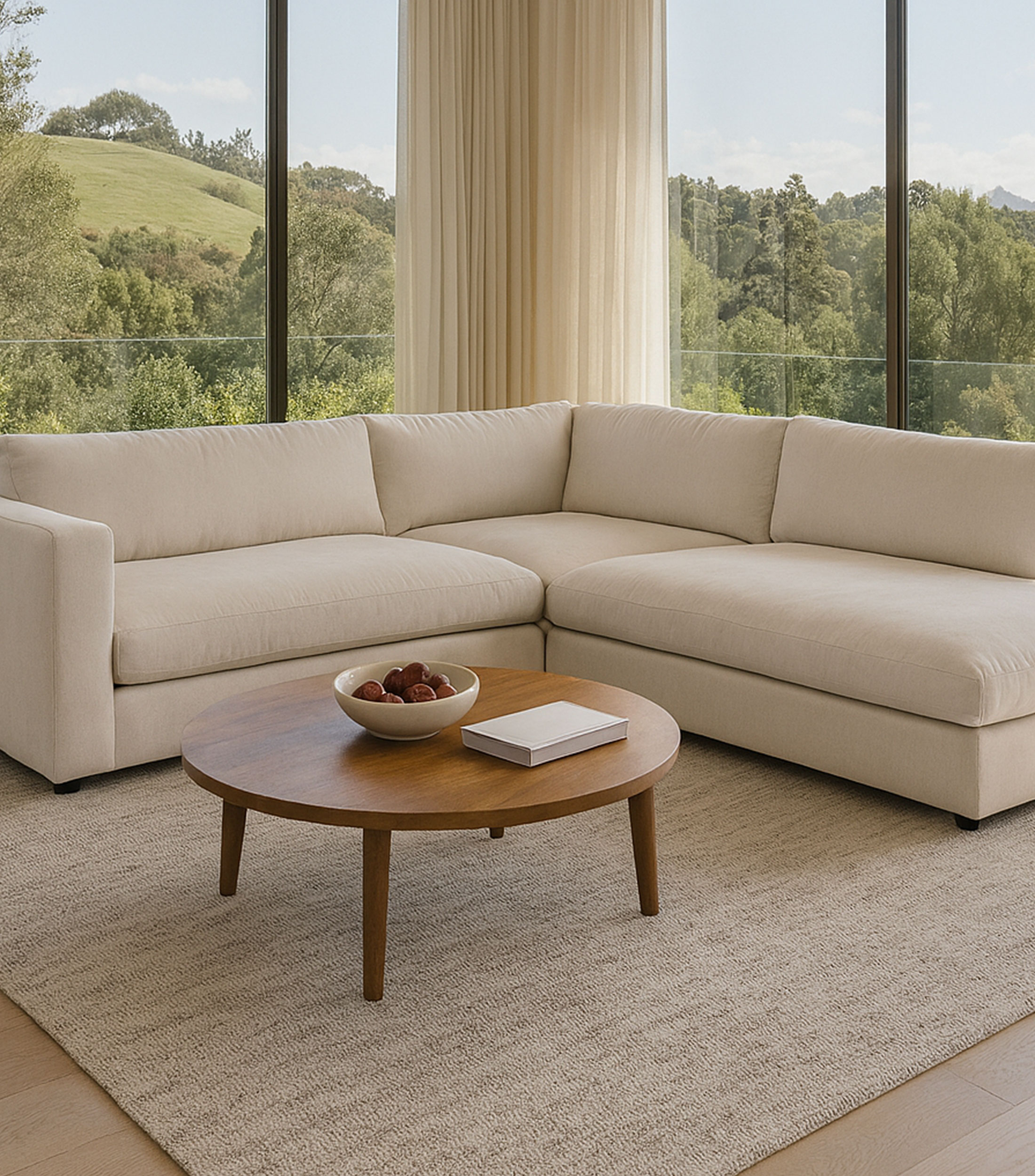 Sala escuadra derecha Cadi Beige
