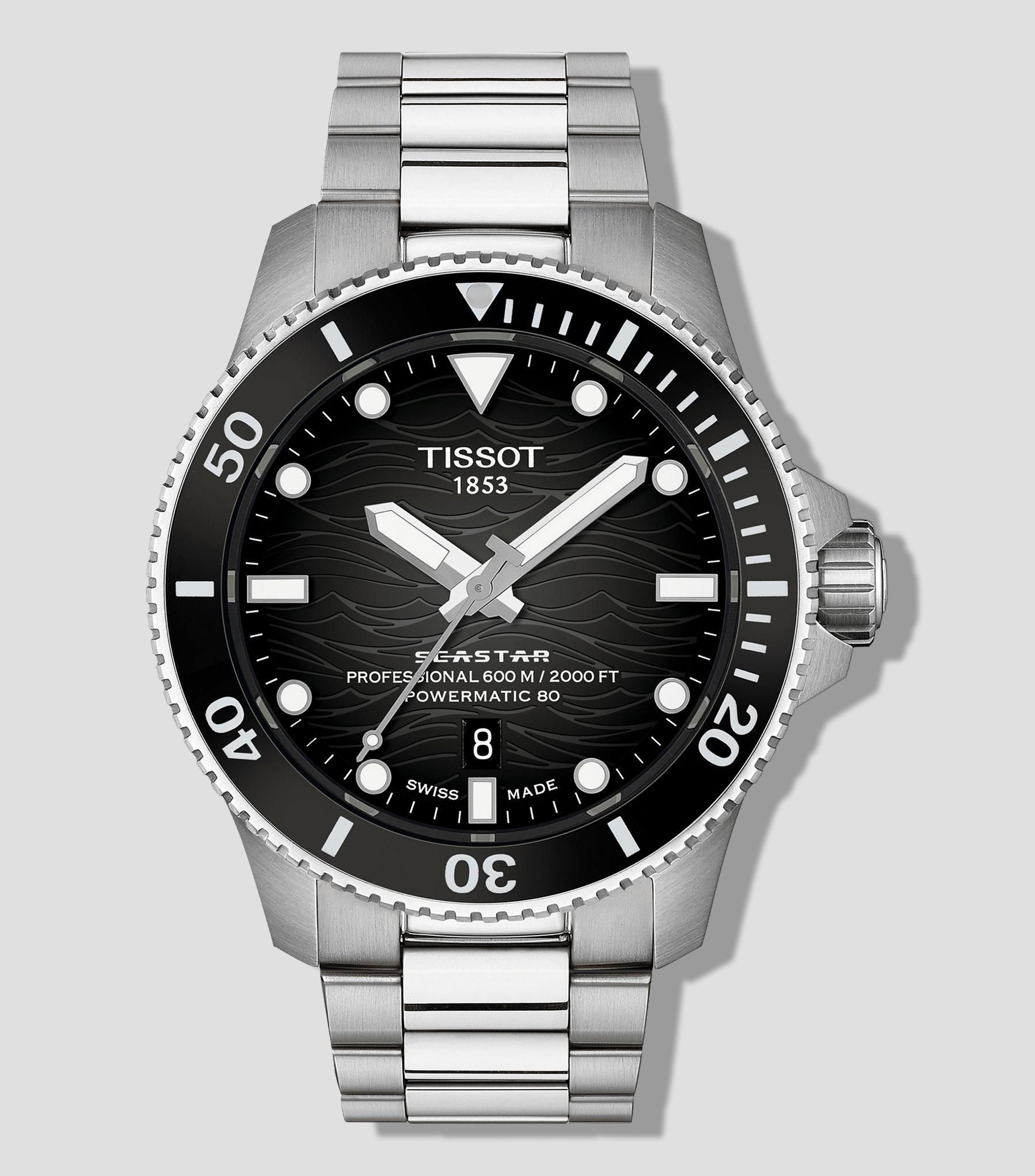 Reloj para hombre Seastar Deportivo Plateado, Negro