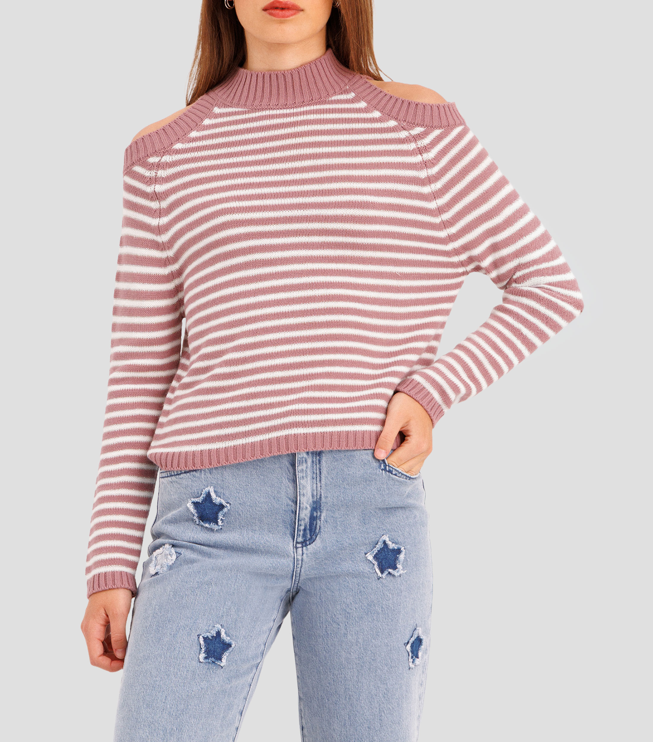 Suéter cuello redondo Mujer