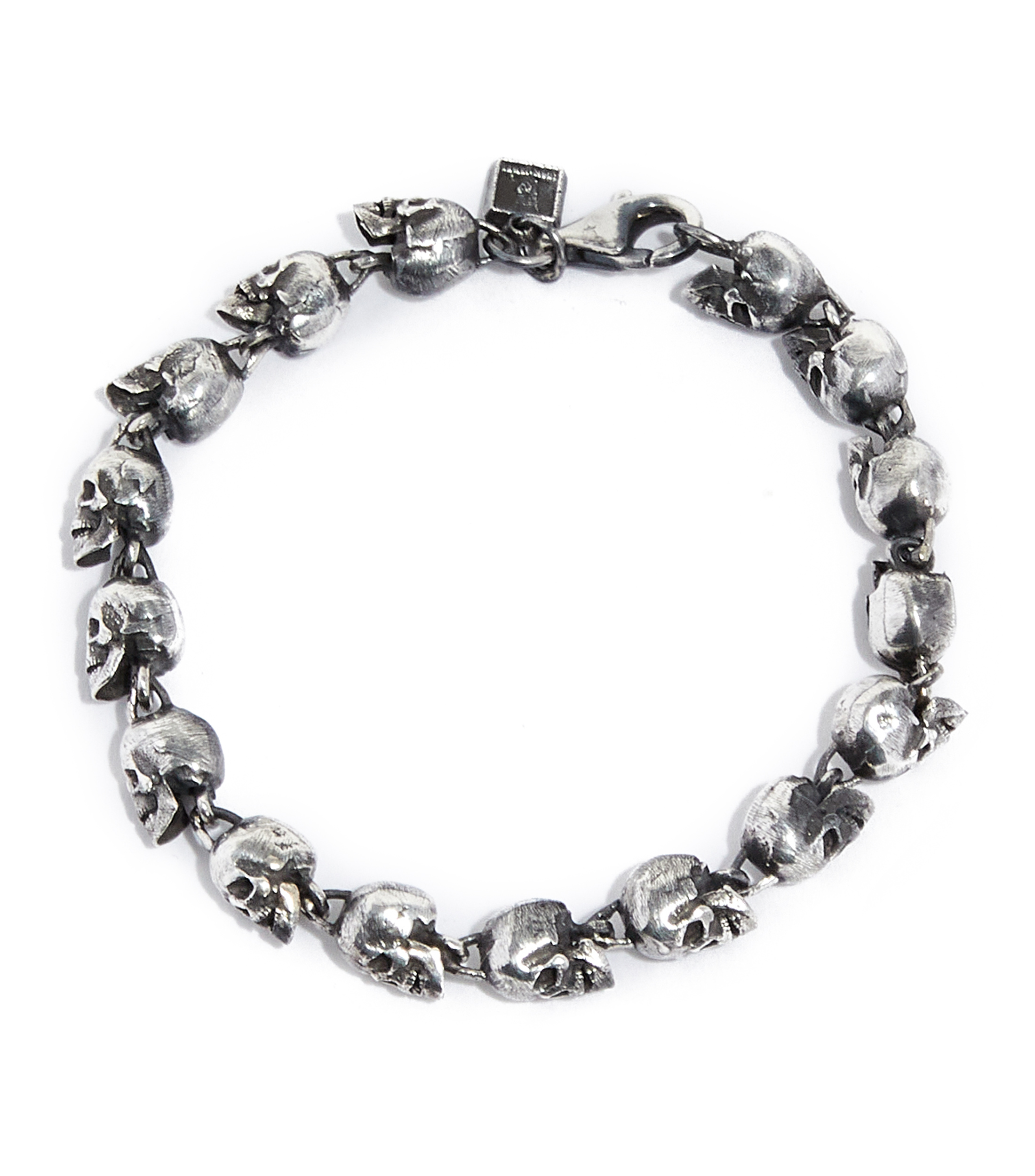 Pulsera Calaveras de plata Hombre