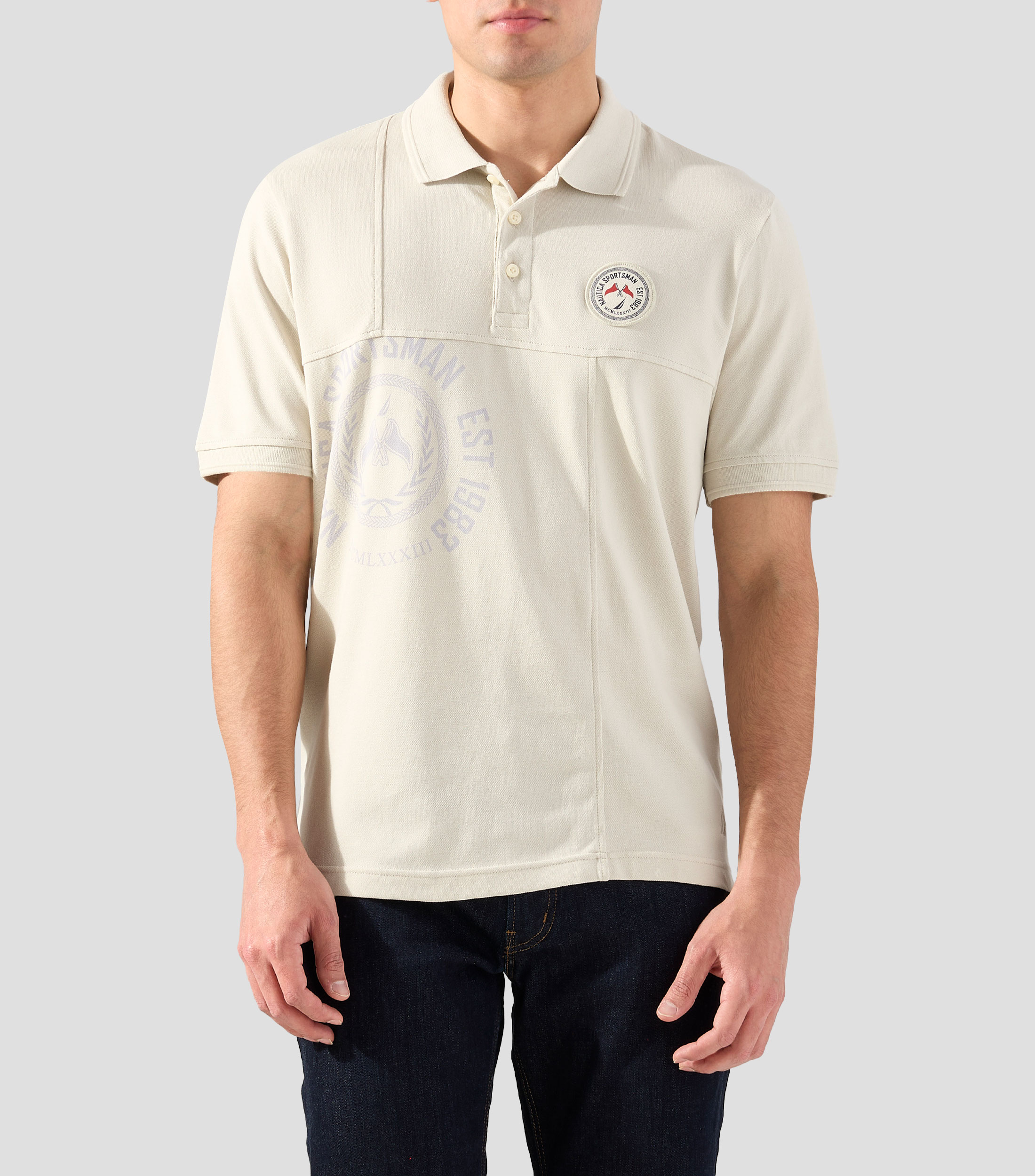 Playera tipo polo manga corta fantasía Hombre