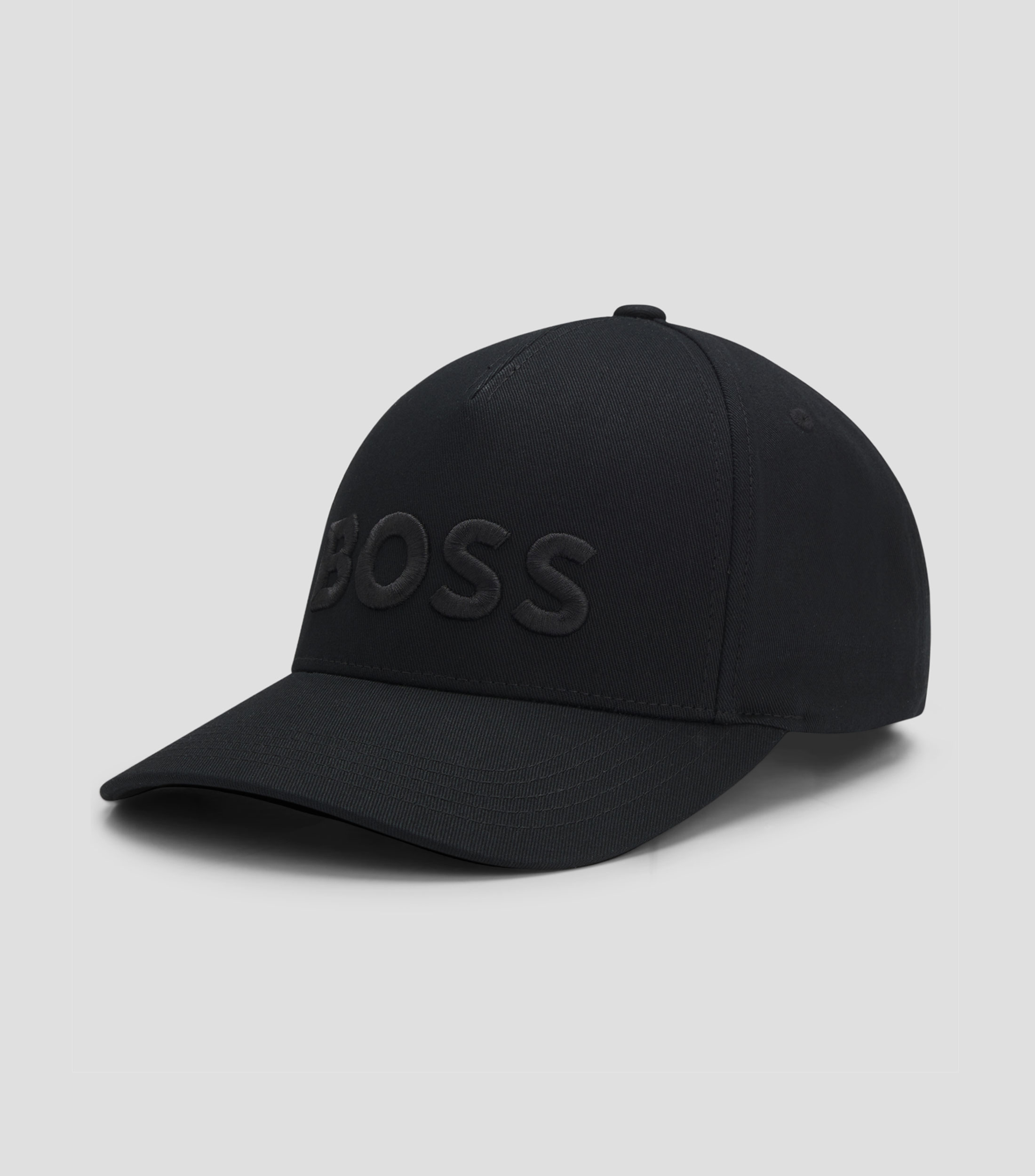 Gorra de sarga de algodón con logo bordado Hombre