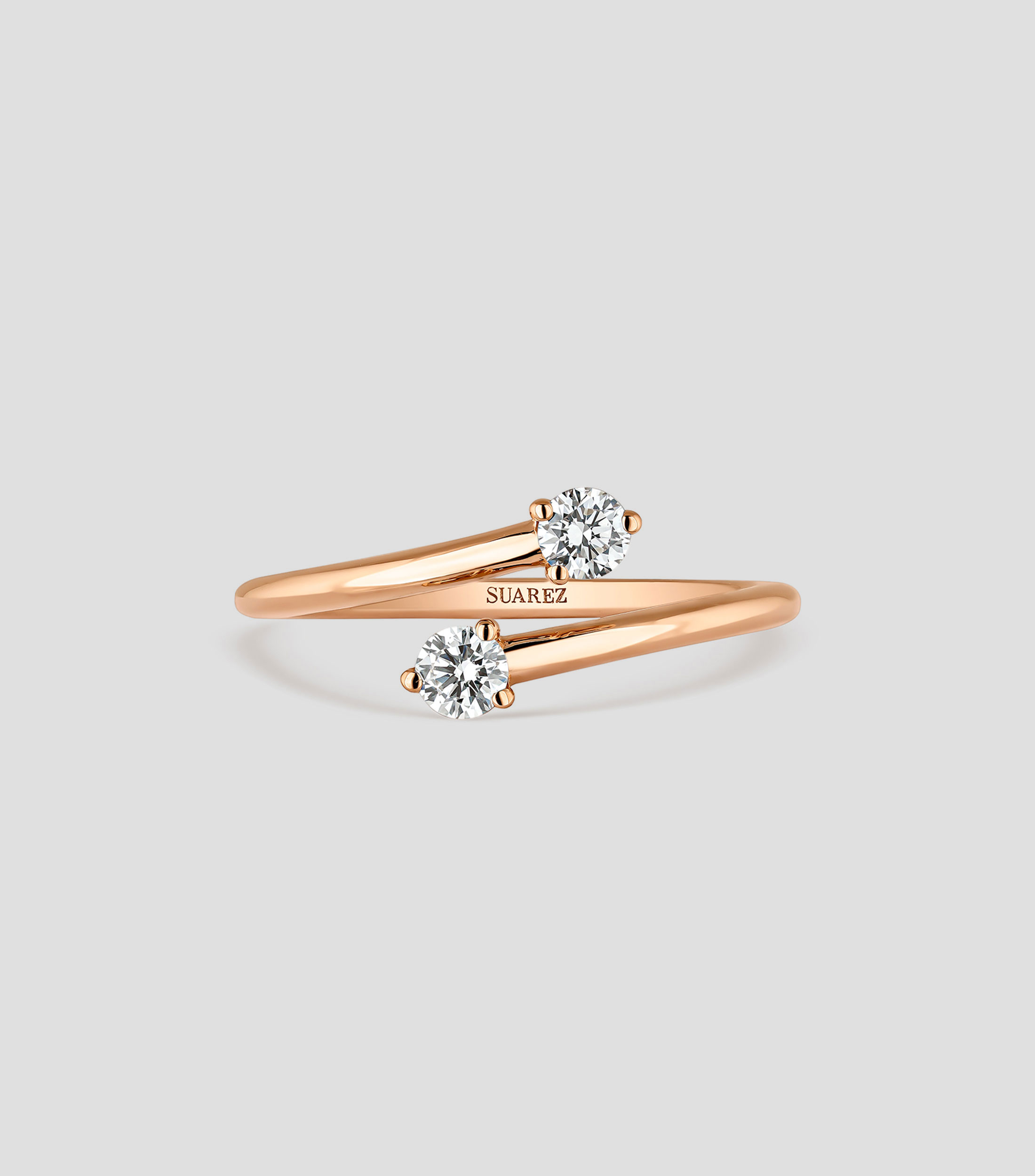 Anillo abierto en Oro rosa de 18 kilates Idalia con diamantes Mujer