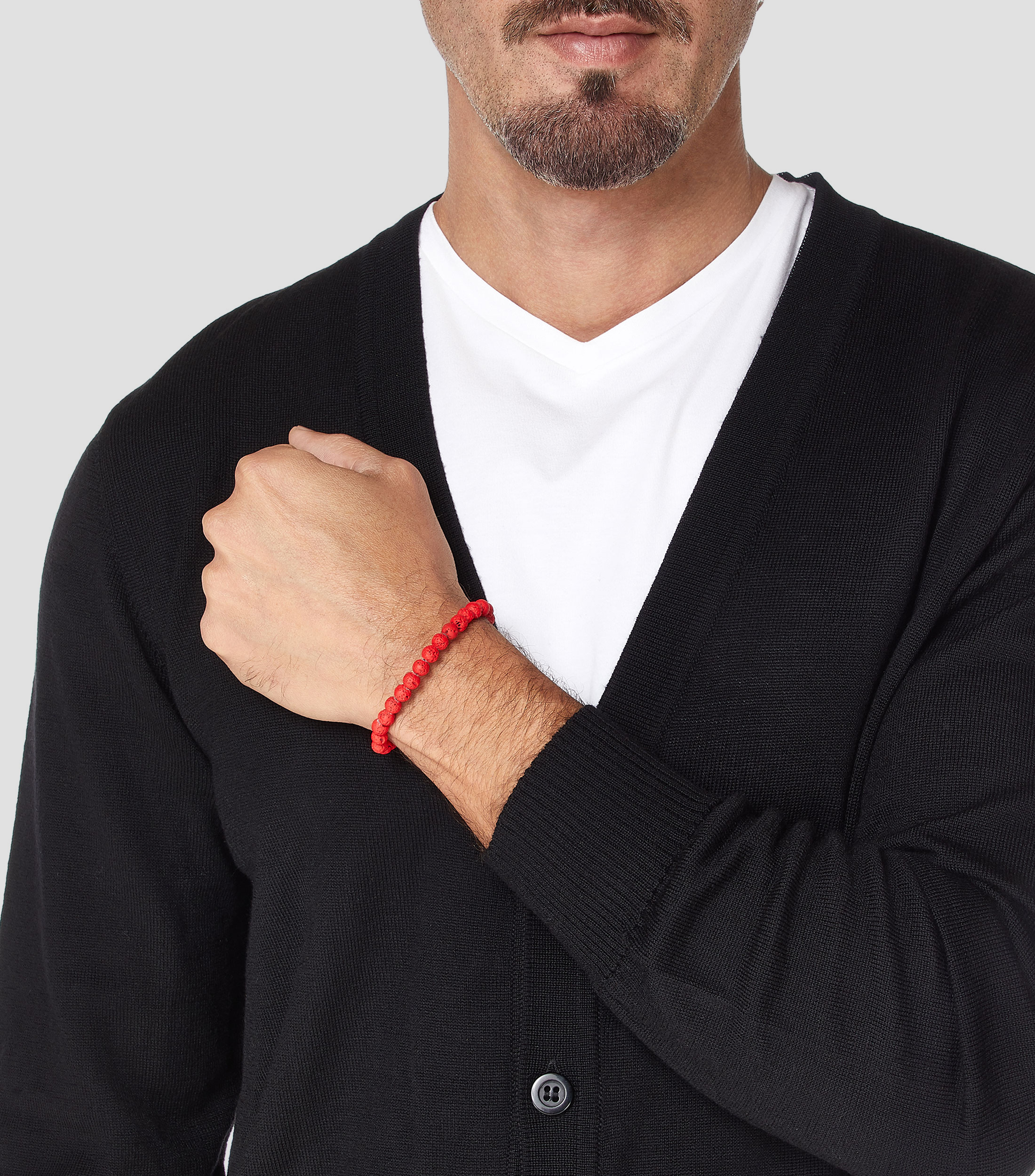 Pulsera roja con sodalita Hombre