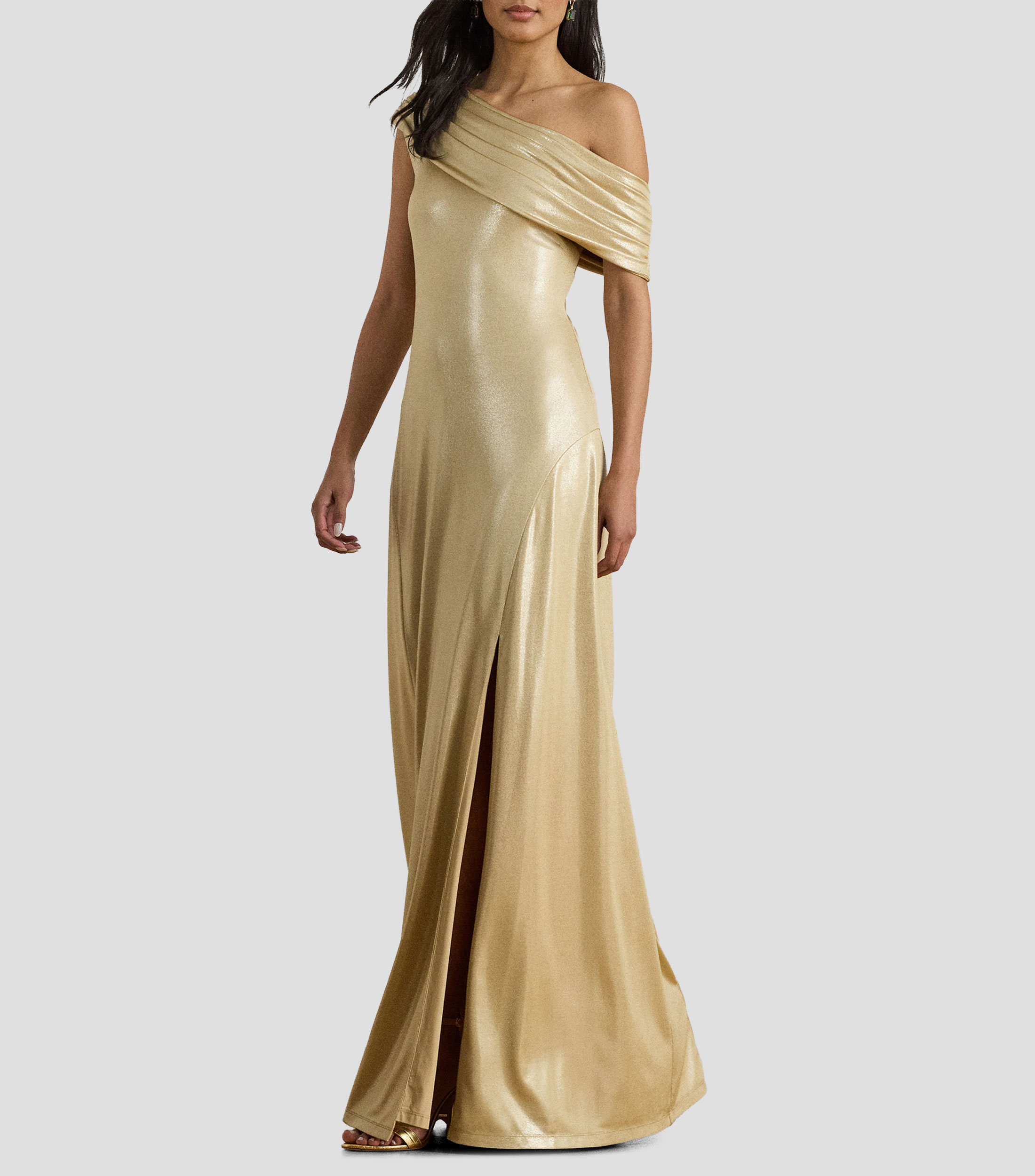 Vestido largo liso Mujer
