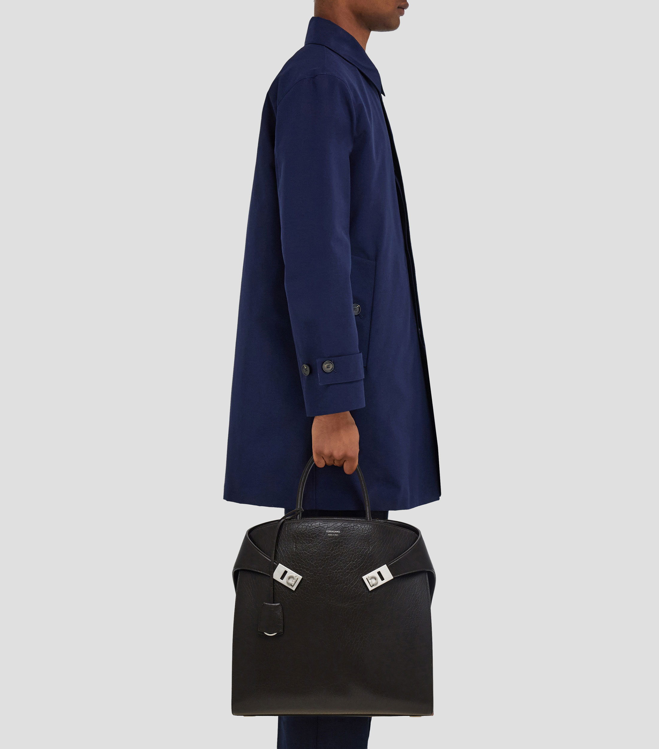 Bolso tote en piel de becerro Hug Hombre