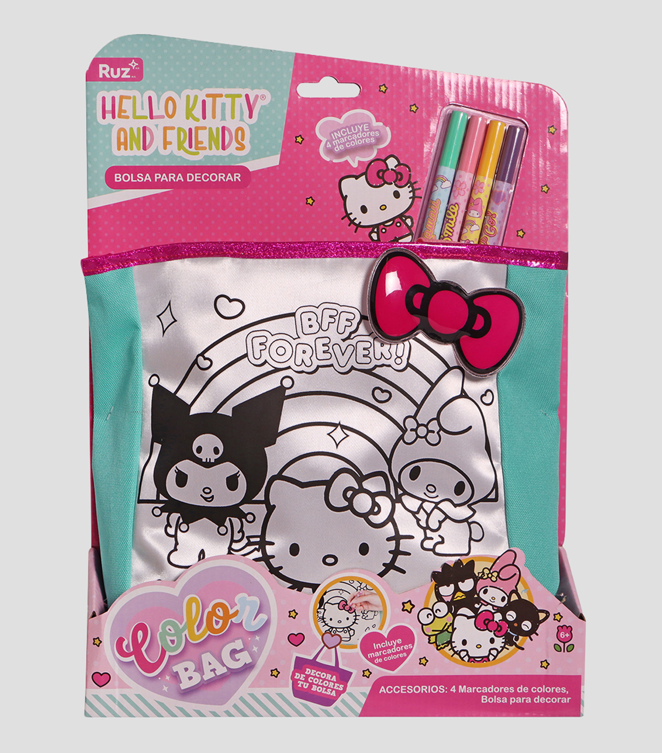 Bolsa coloreable Tote Sanrio Hello Kitty Niña