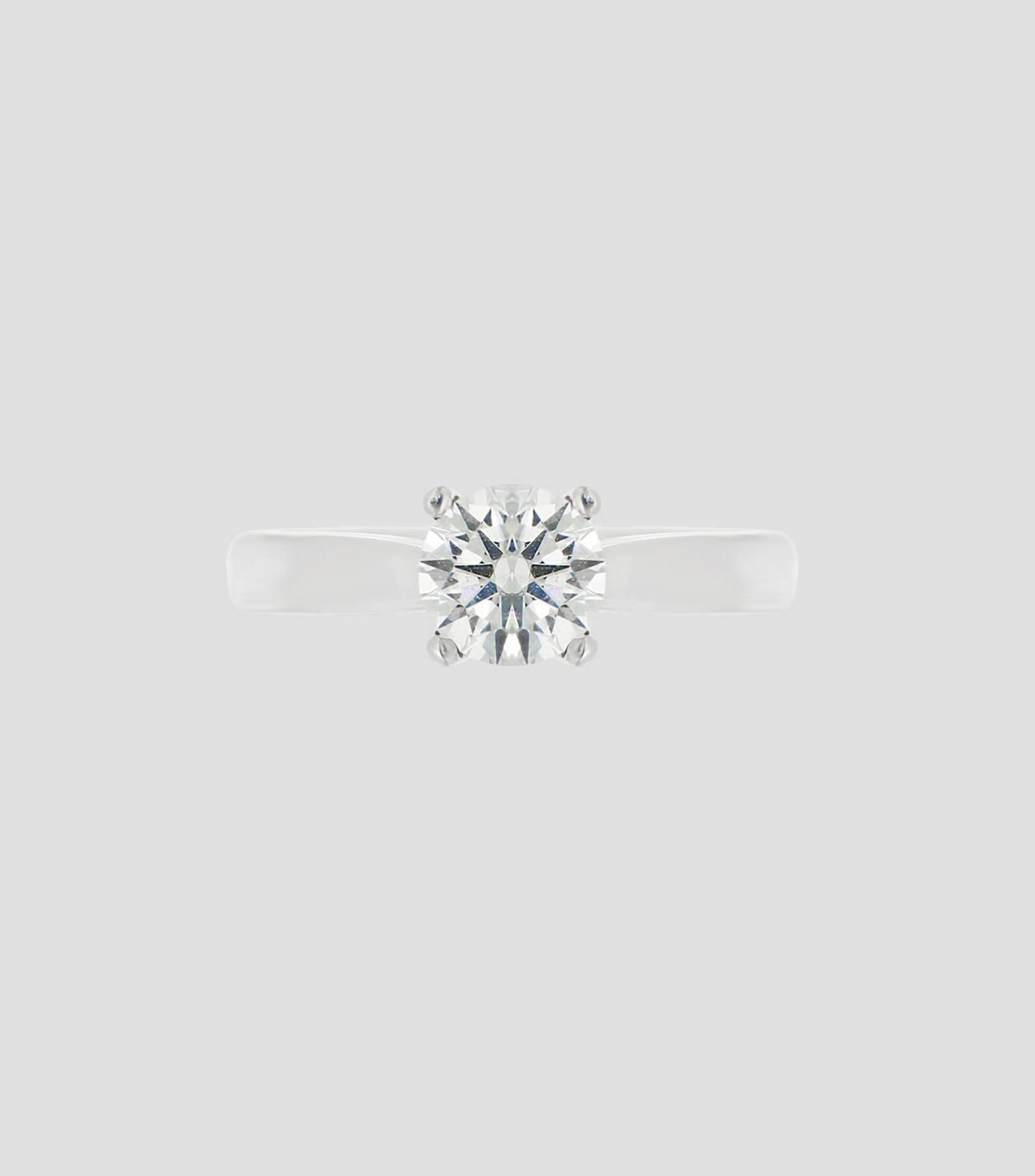 Anillo de compromiso en oro blanco 14 Kts con diamante Mujer