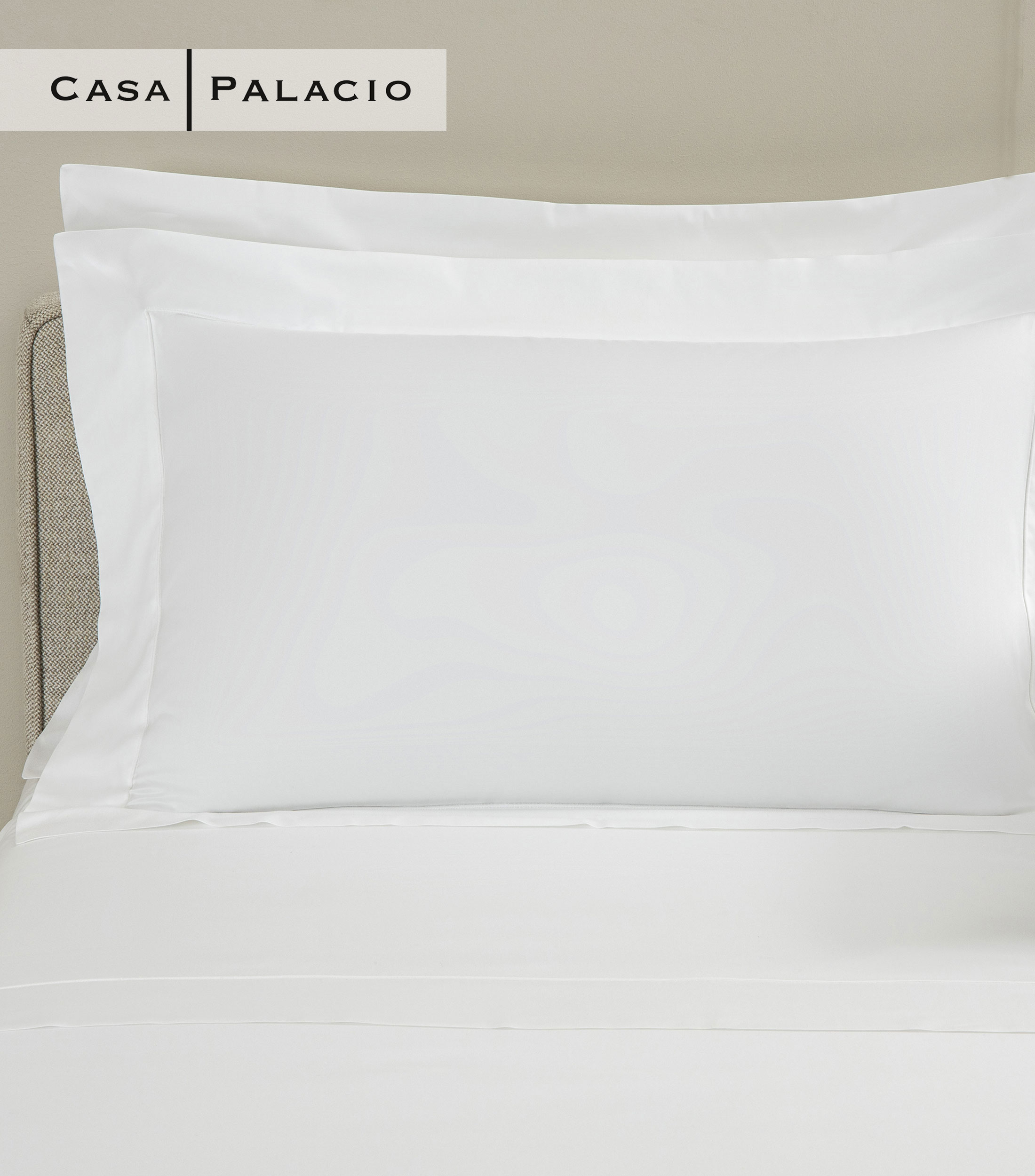 Juego de Fundas Decorativas para Almohada Estandar de Algodon Grace Blanco