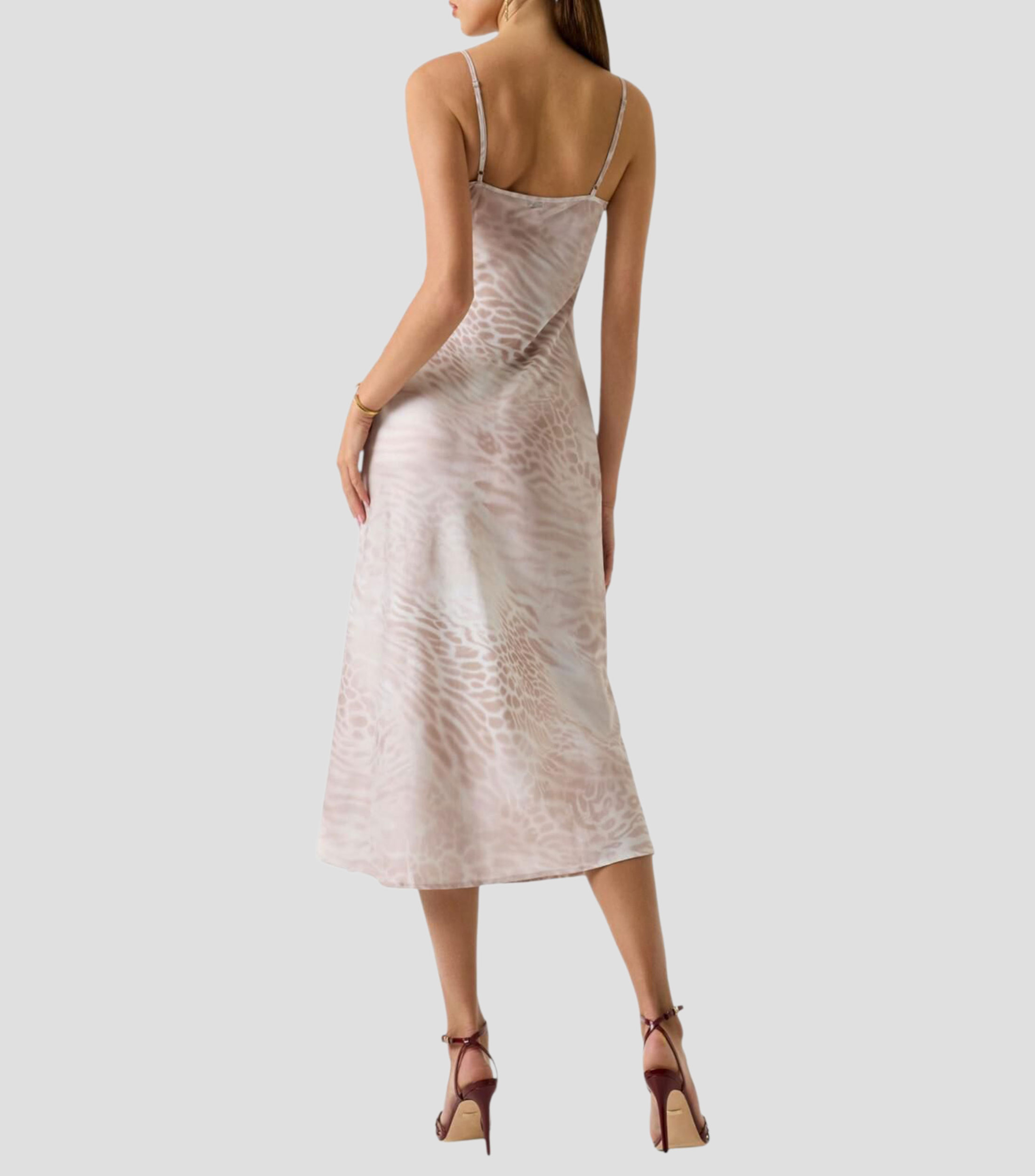 Vestido largo animalprint Akilina Mujer