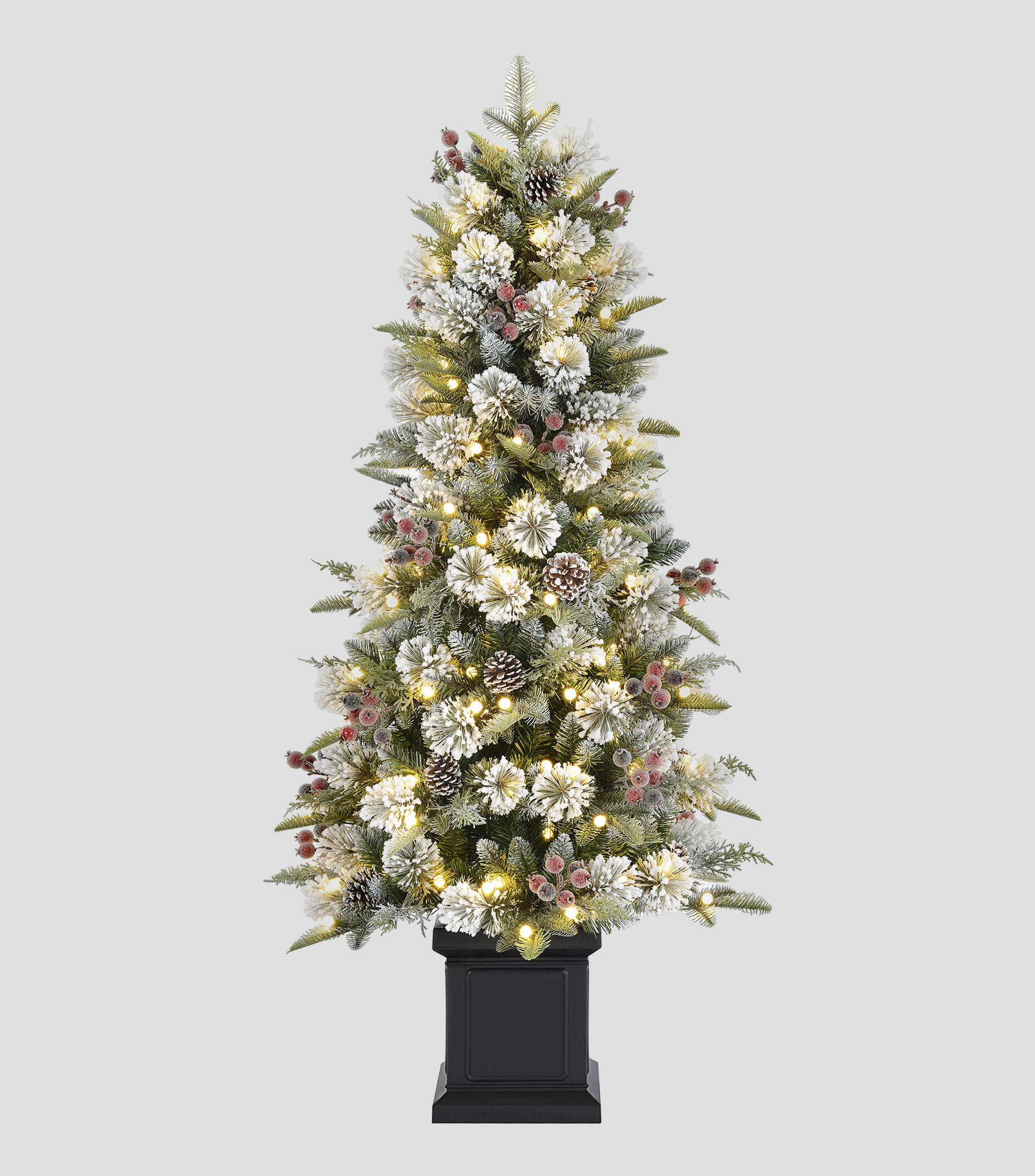 Árbol de Navidad Mount en maceta con 150 Luces Led