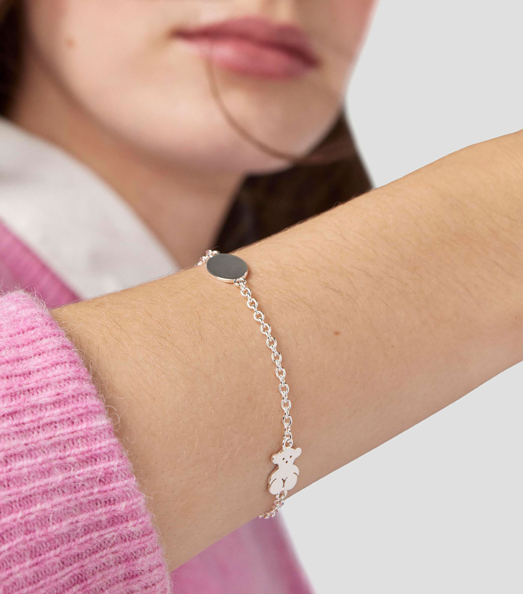 Pulsera en plata Bear Mujer