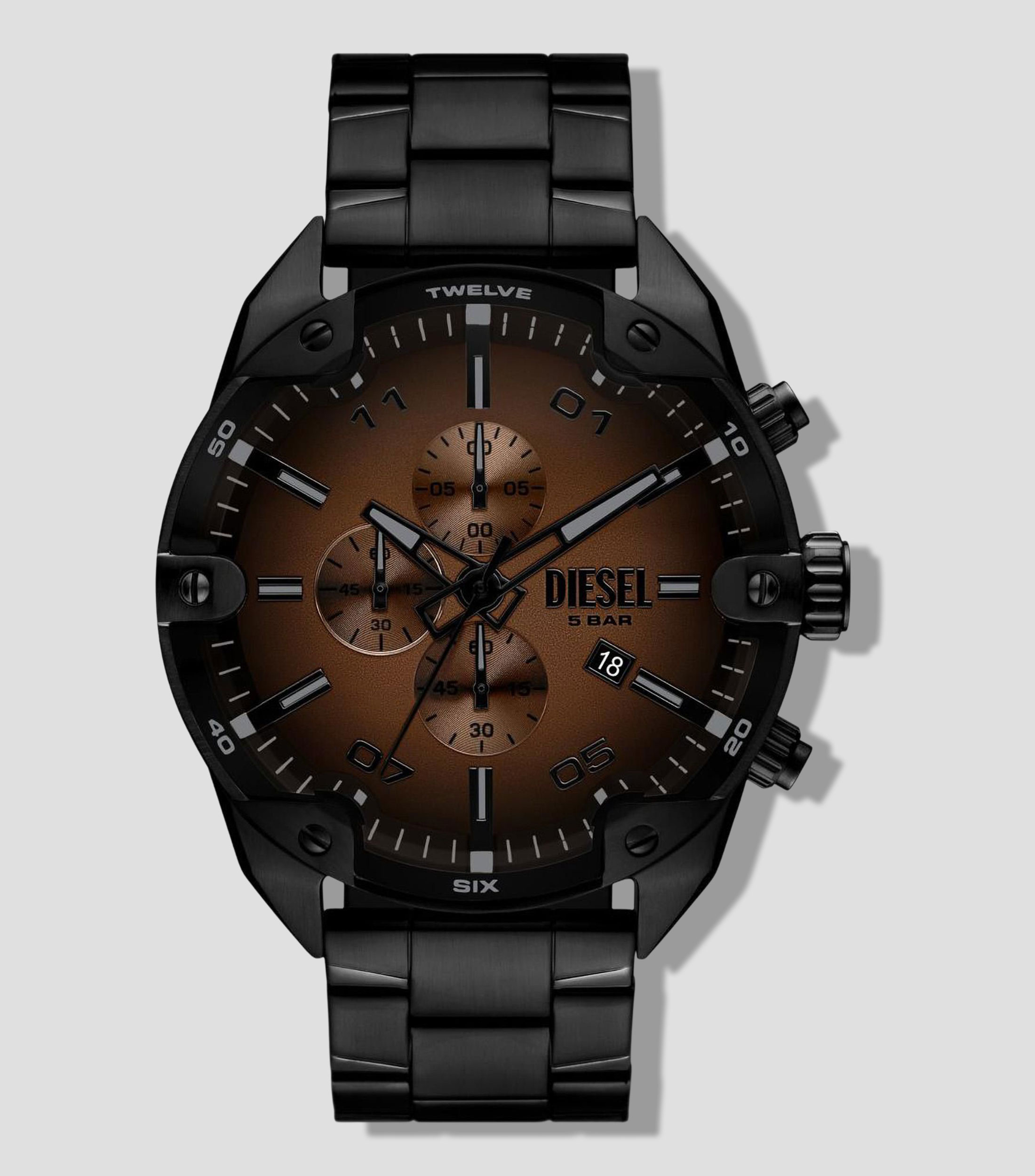 Reloj para hombre Spiked Casual, Negro