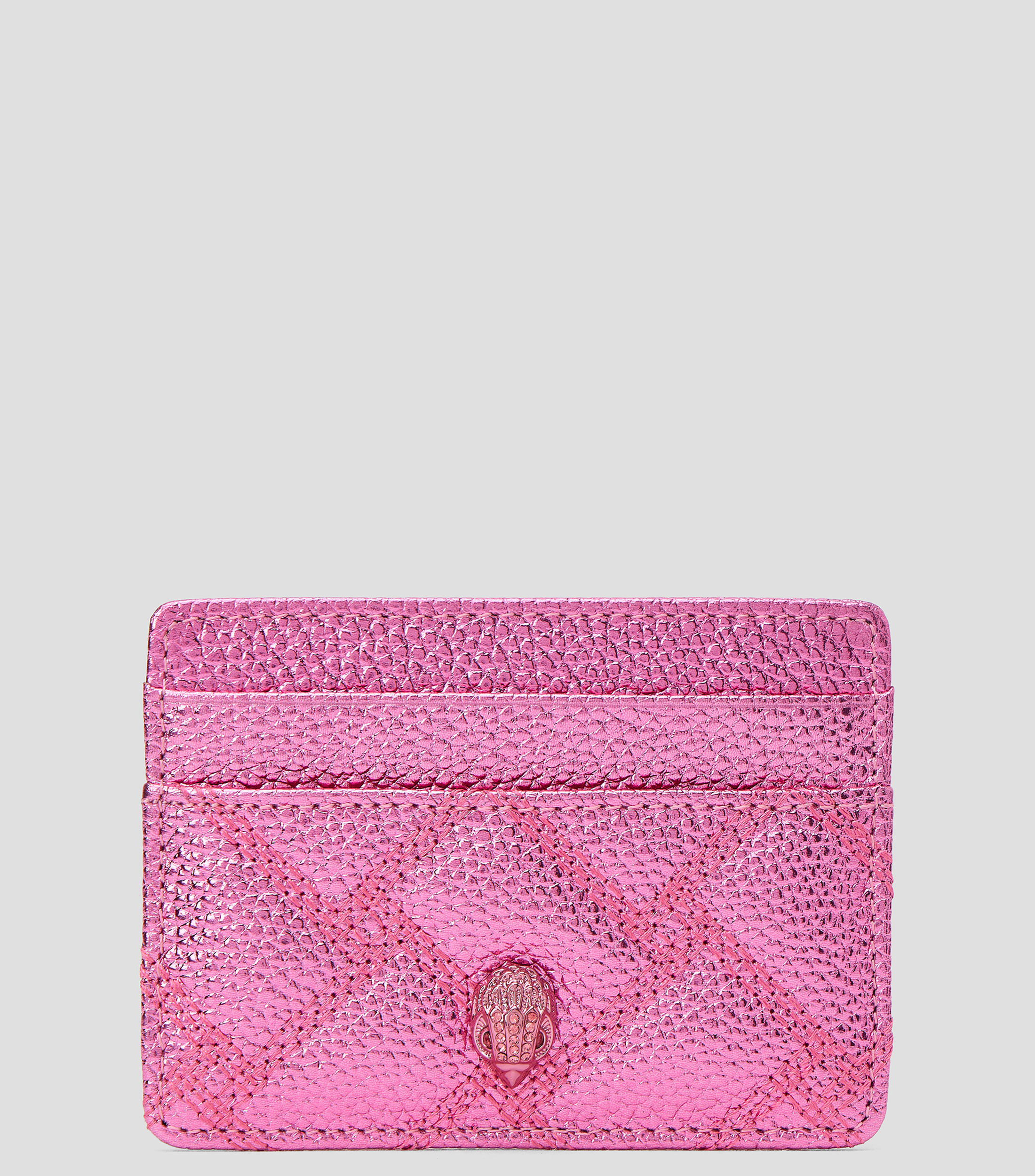 Tarjetero en piel liso Mujer