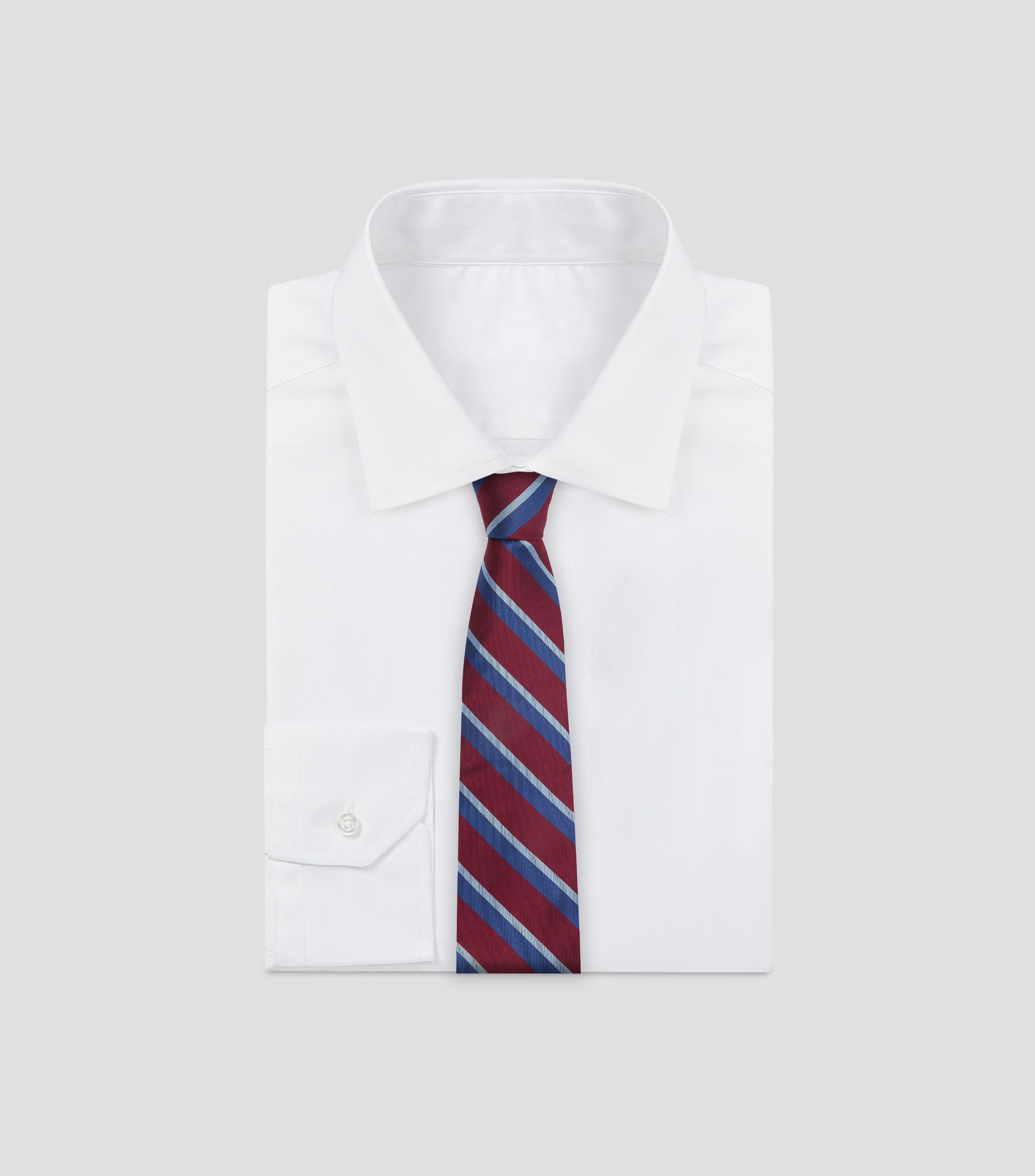 Corbata ancha en seda con rayas
